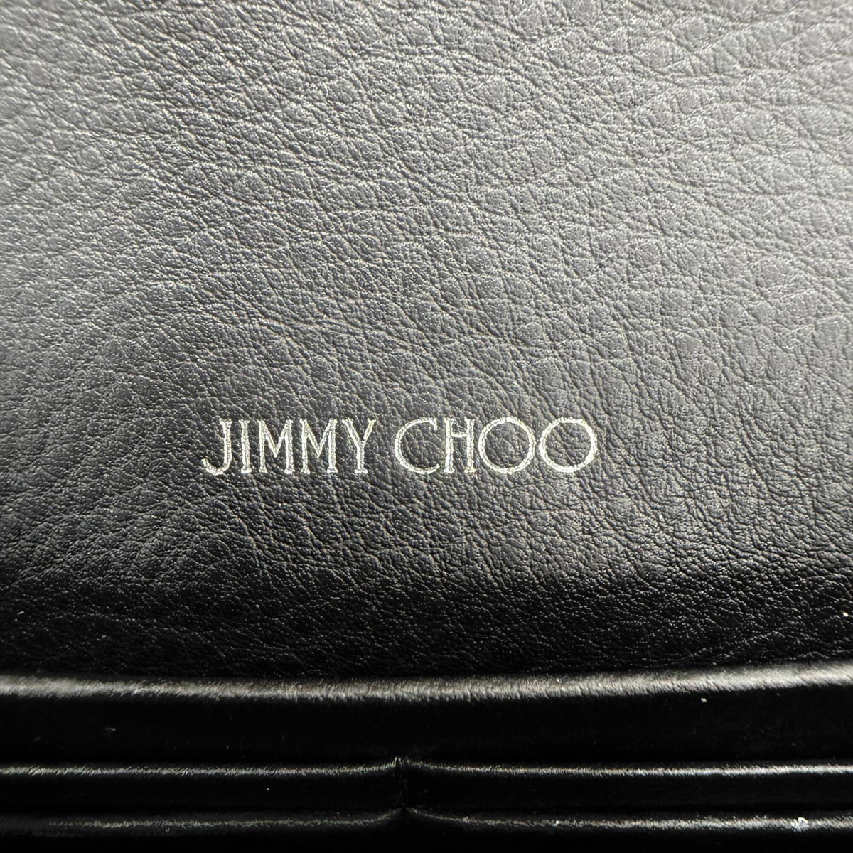 Jimmy Choo Black Leather Chain/Shoulder Wallet (Pre-Owned)