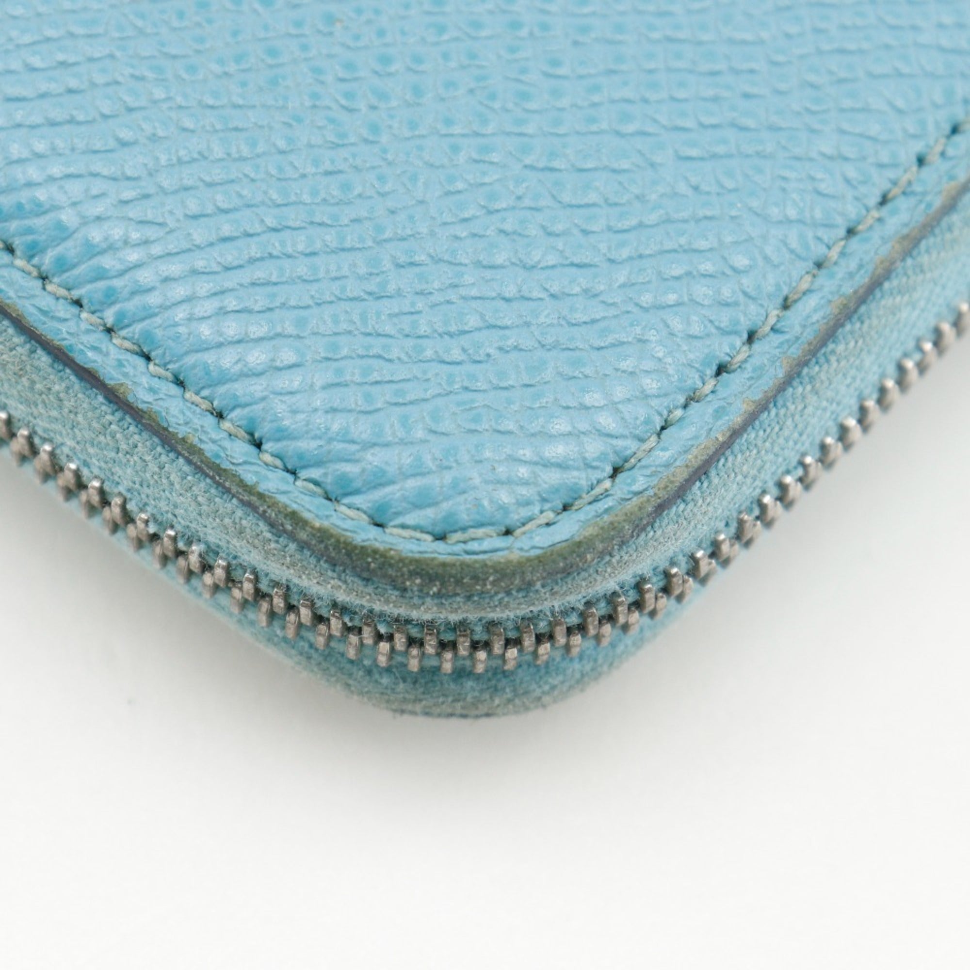 Hermes Light Blue Epsom Leather Long Wallet (Bi-Fold) (Pre-Owned)