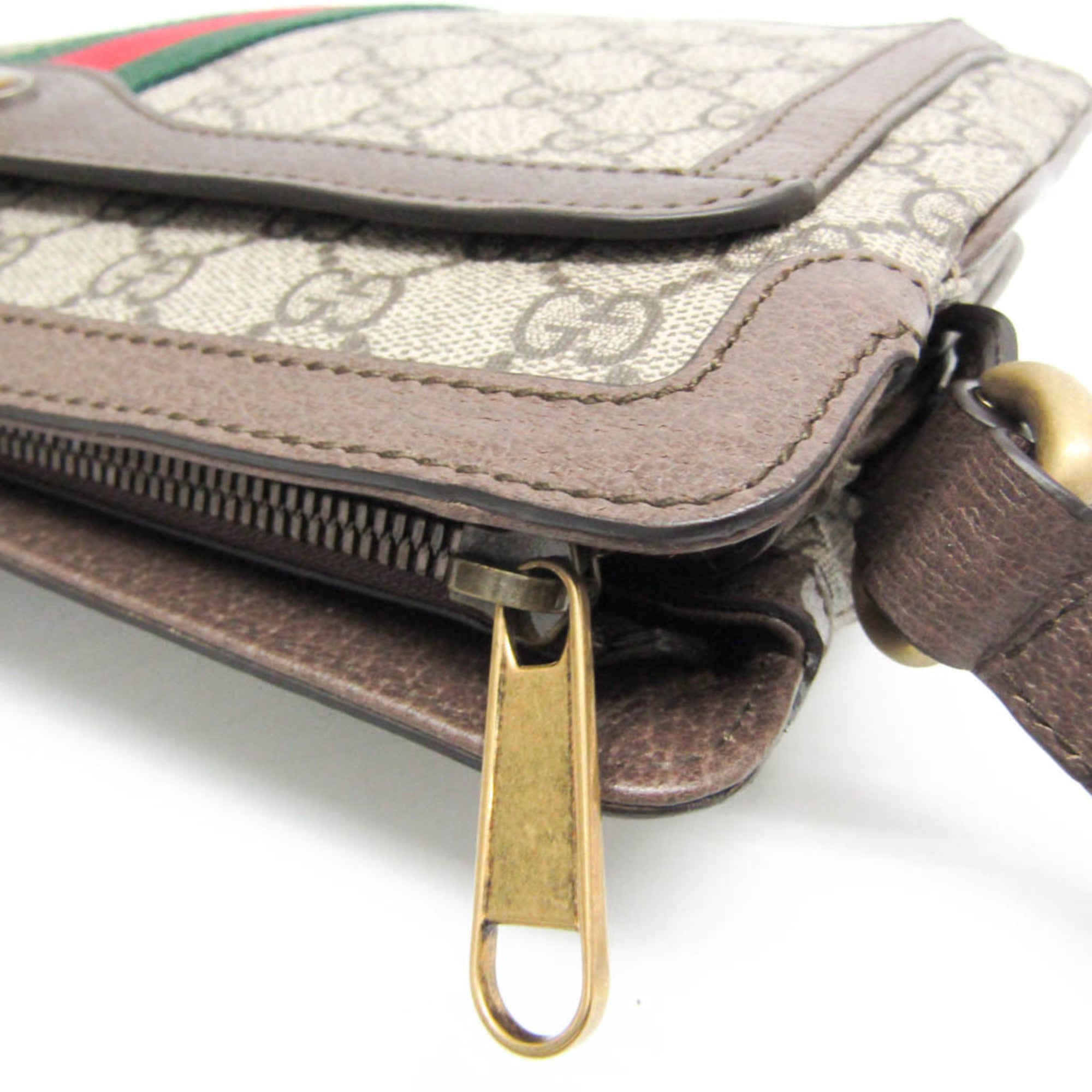 Gucci Ophidia Beige Pvc Shoulder Bag (Pre-Owned)