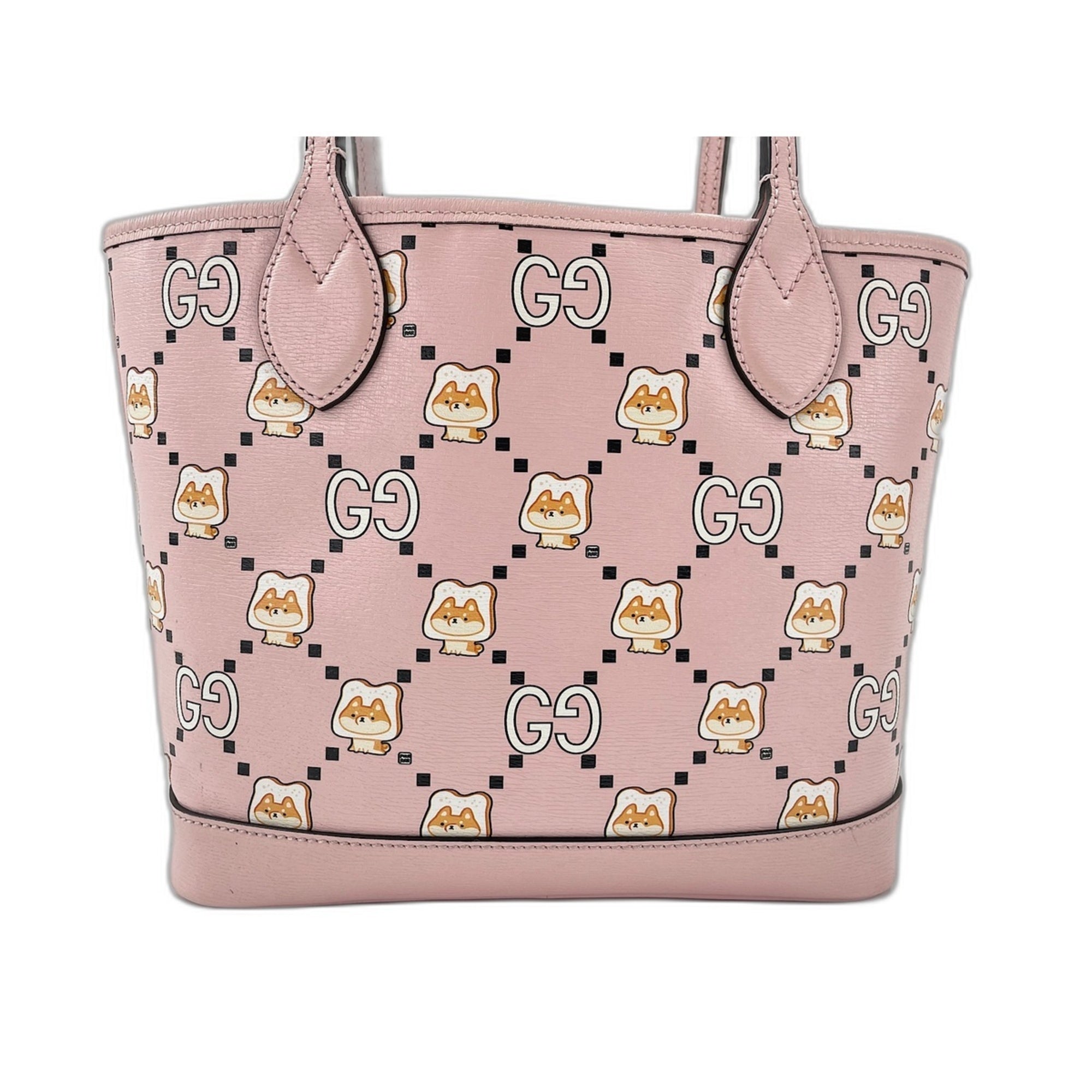 Gucci Pink Leather Tote Bag (Pre-Owned)