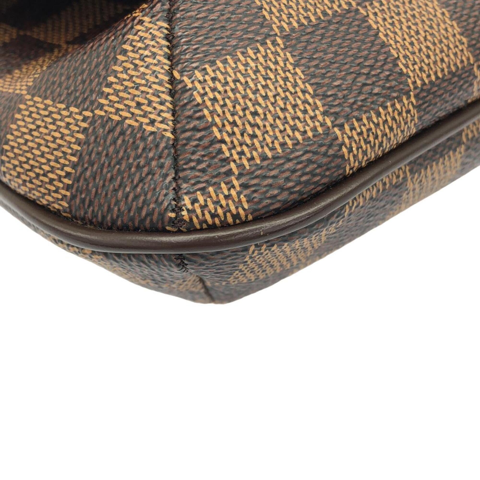 Louis Vuitton Damier Damier Canvas Ebene Leather Shoulder Bag (Pre-Owned)