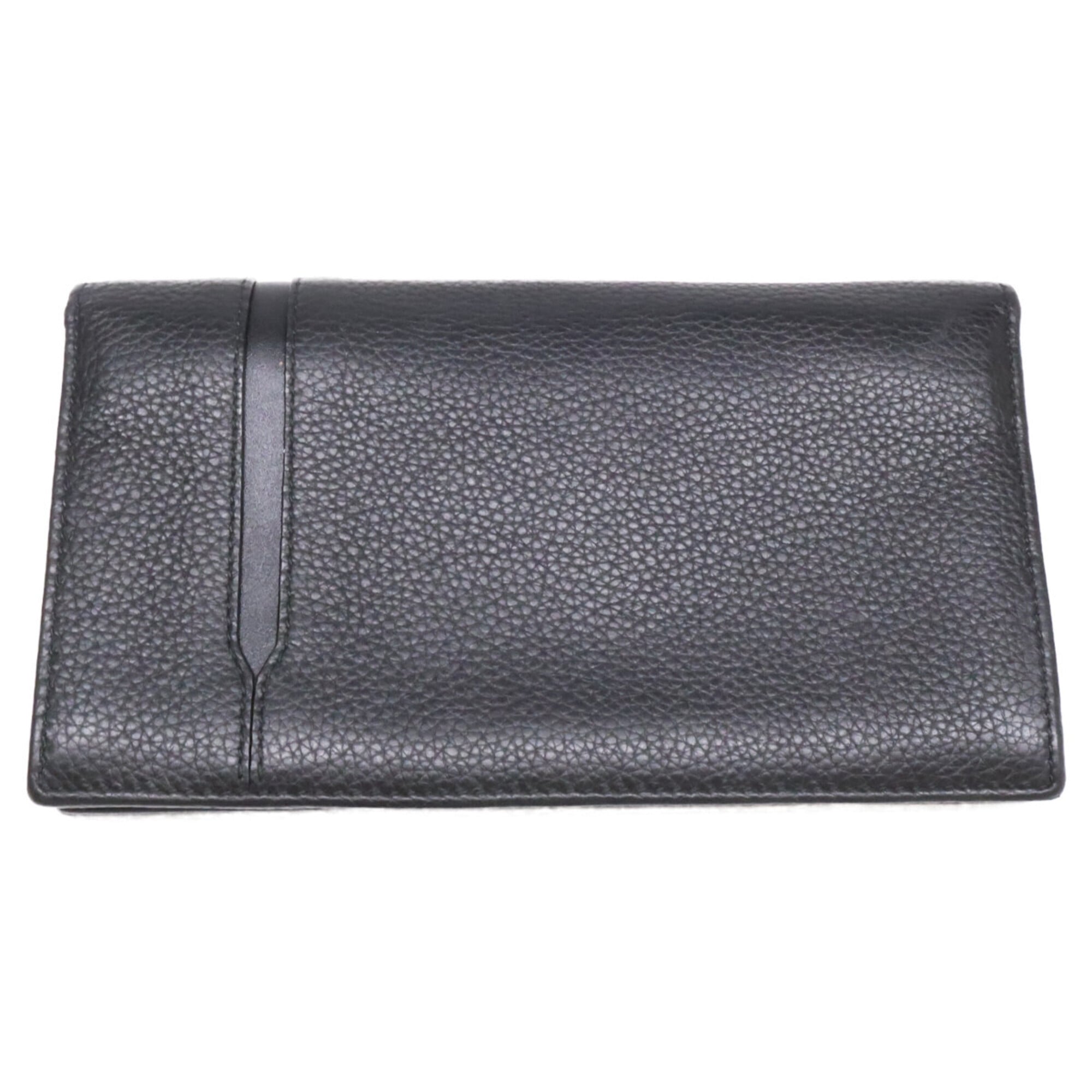 Bvlgari Black Leather Long Wallet (Bi-Fold) (Pre-Owned)