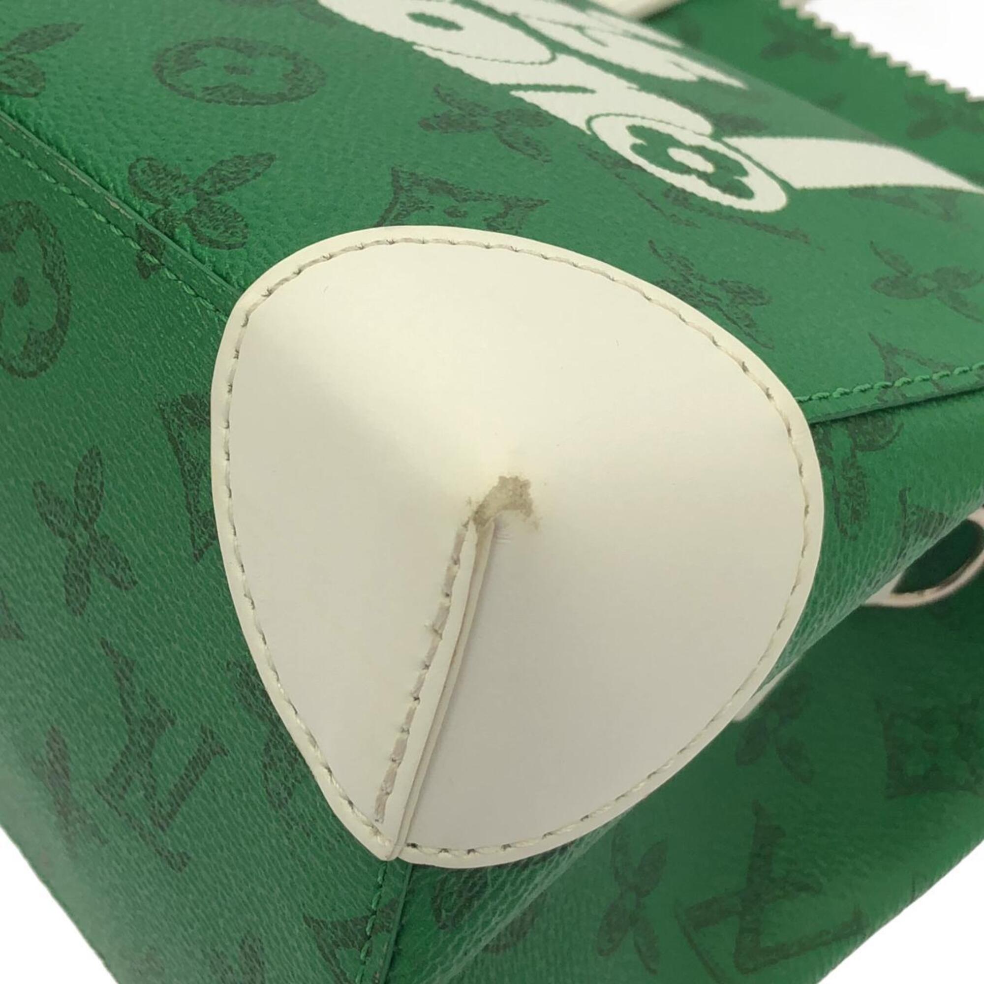 Louis Vuitton Green Vert Coated Canvas Handbag (Pre-Owned)