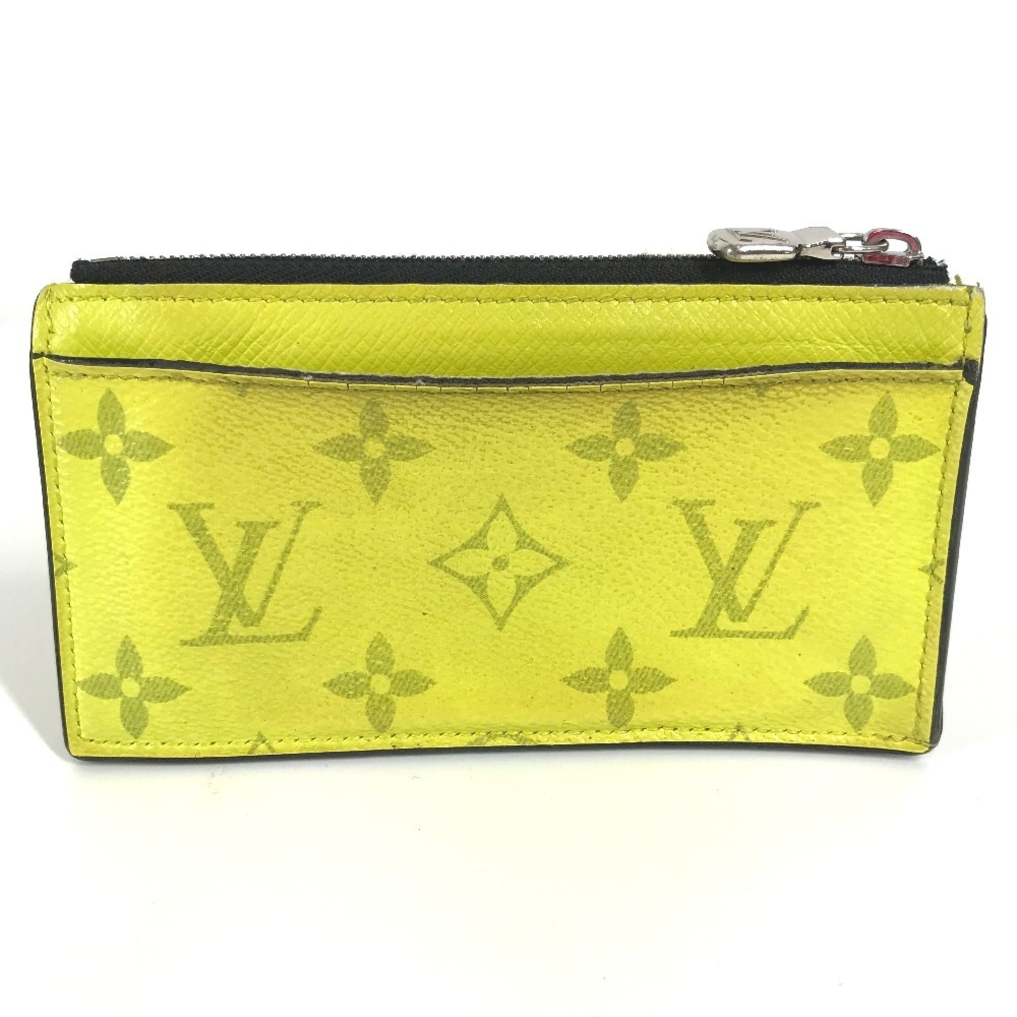 Louis Vuitton Taigarama Yellow Monogram Taiga Leather Coin Purse/Coin Case (Pre-Owned)