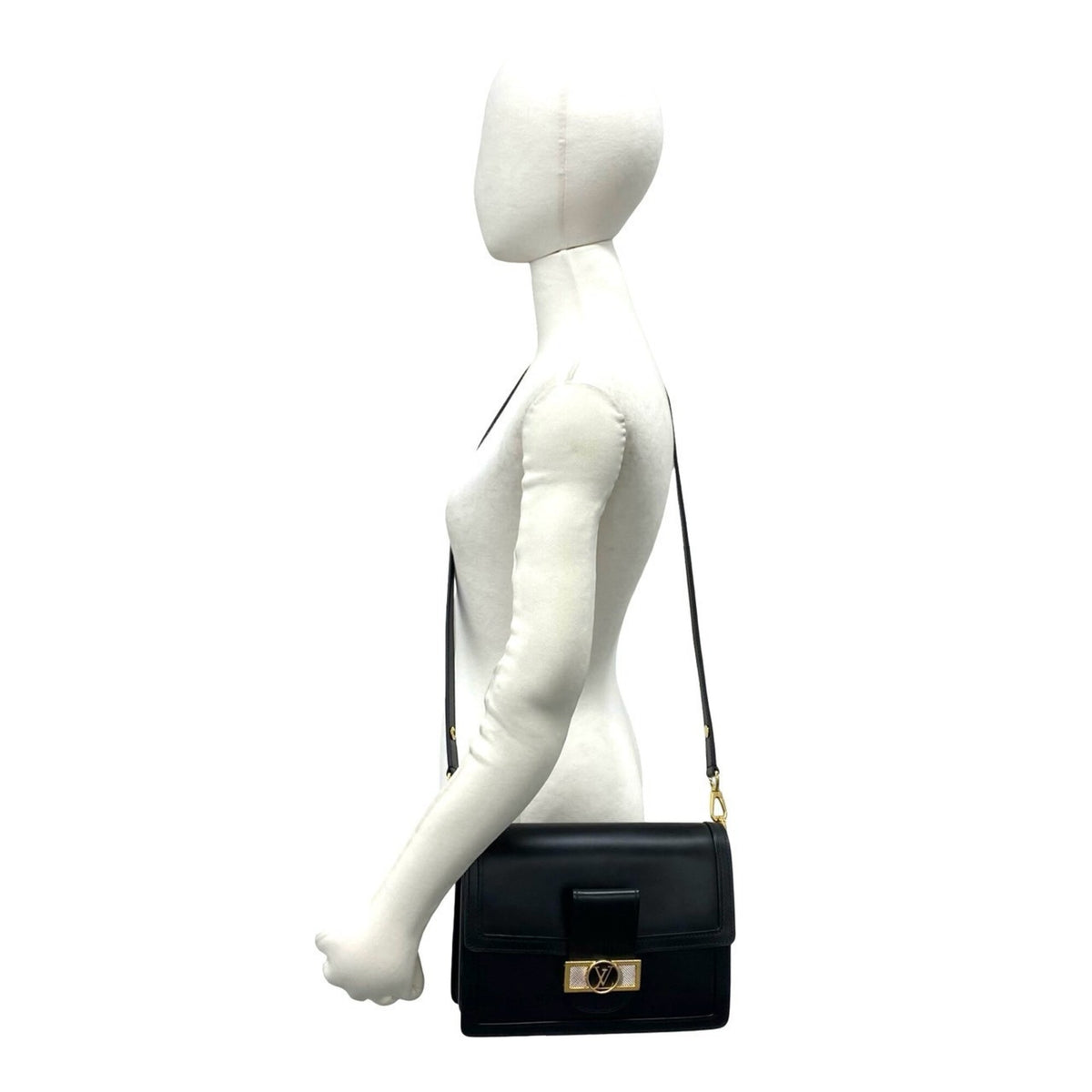 Louis Vuitton Black Leather Pochette Shoulder Bag (Pre-Owned)