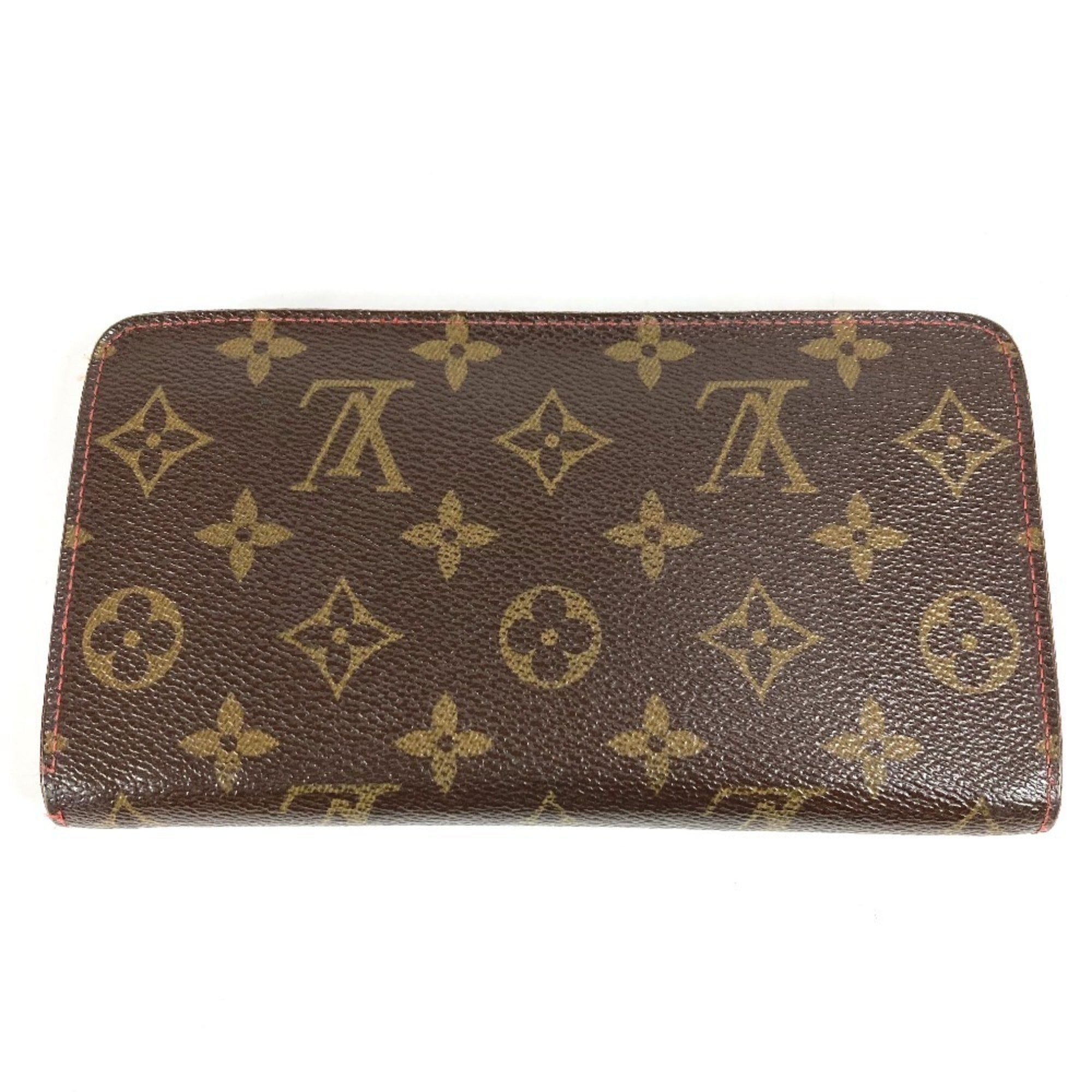Louis Vuitton Brown Monogram Cherry Red Color Monogram Long Wallet (Bi-Fold) (Pre-Owned)