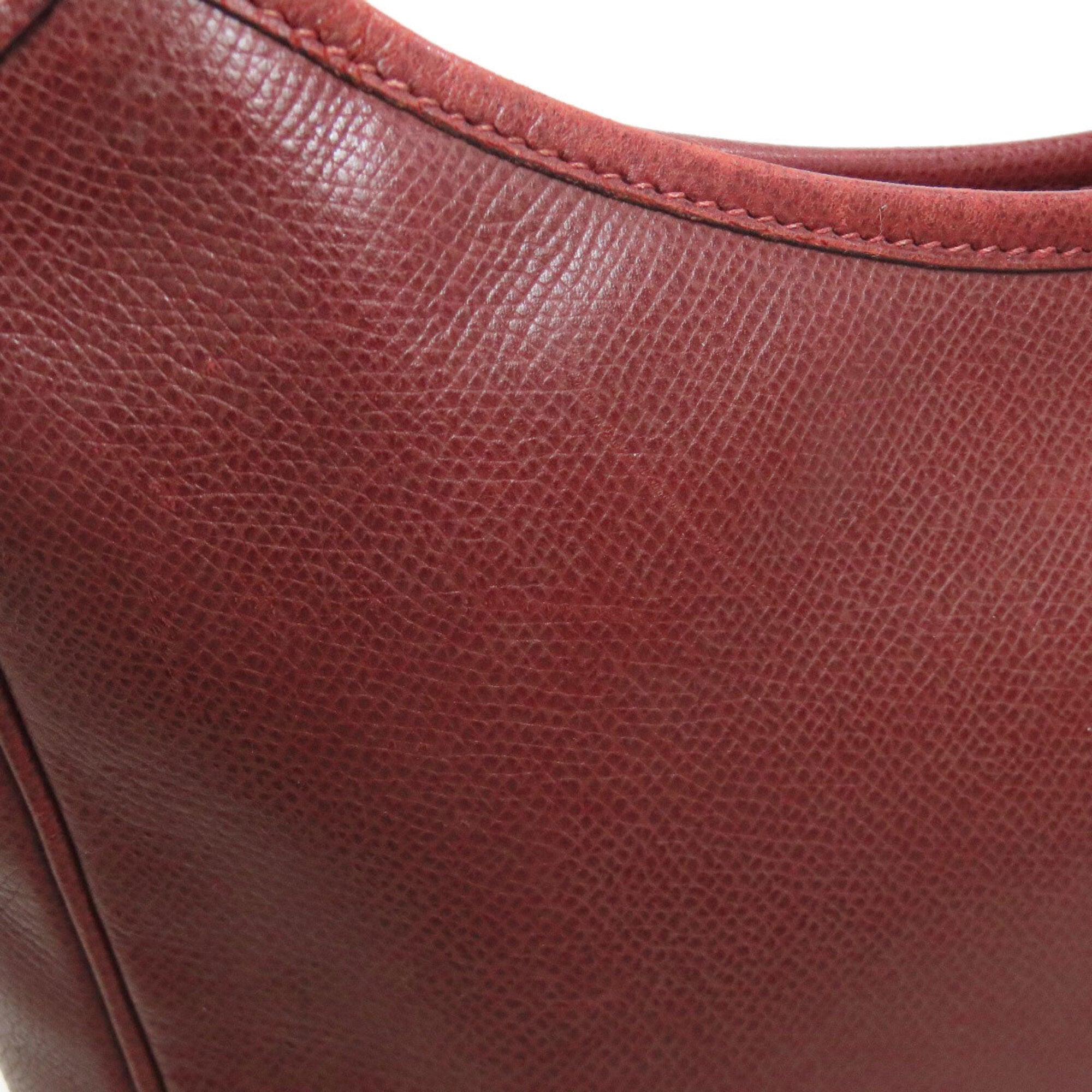 Hermes Rouge H Lisse Leather Shoulder Bag (Pre-Owned)