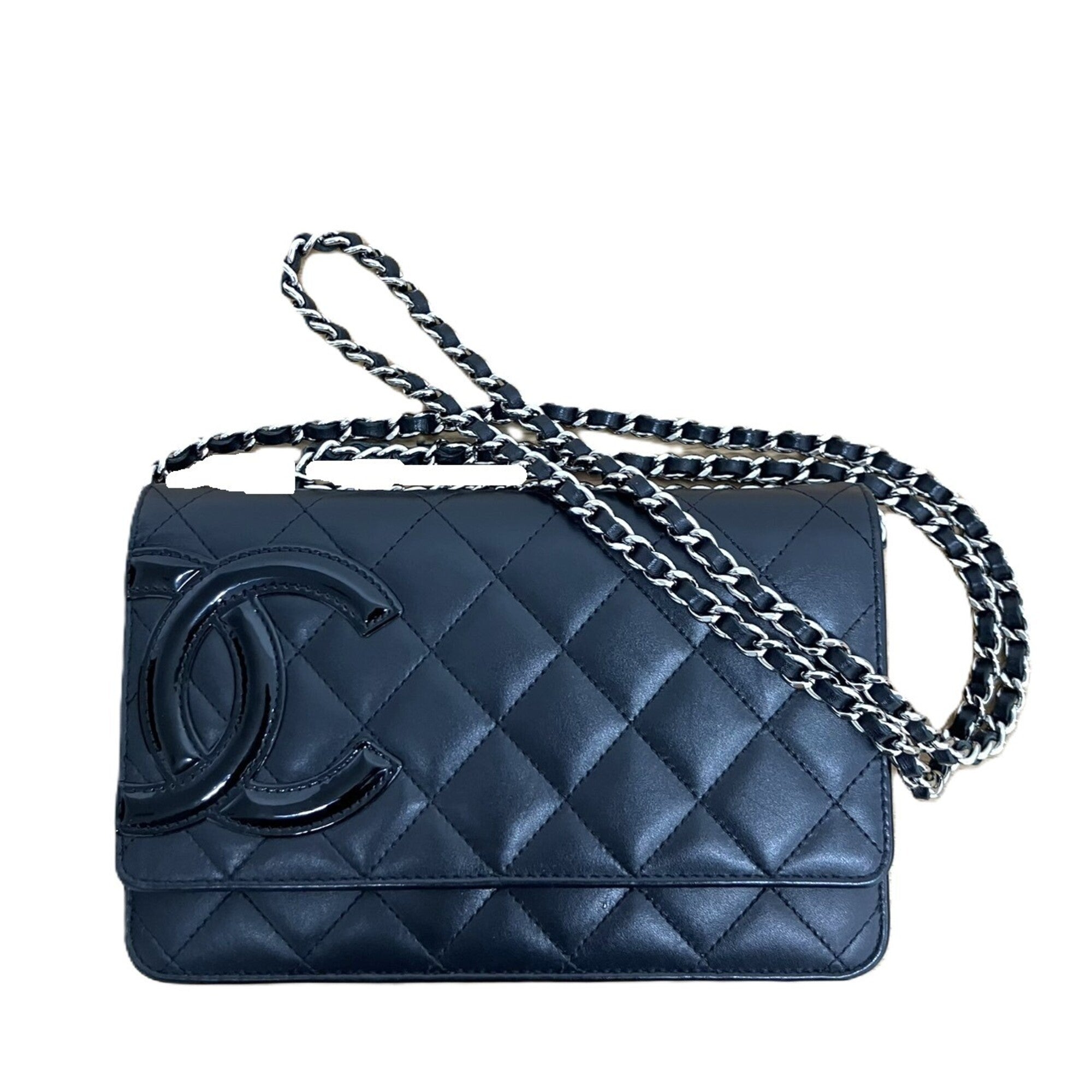 Chanel Ligne Cambon Black Leather Shoulder Bag (Pre-Owned)