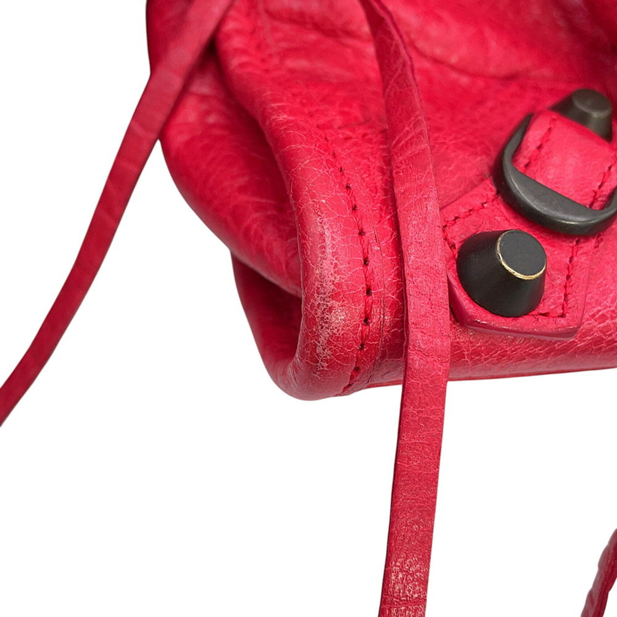 Balenciaga Bronze Red Color Leather Handbag (Pre-Owned)