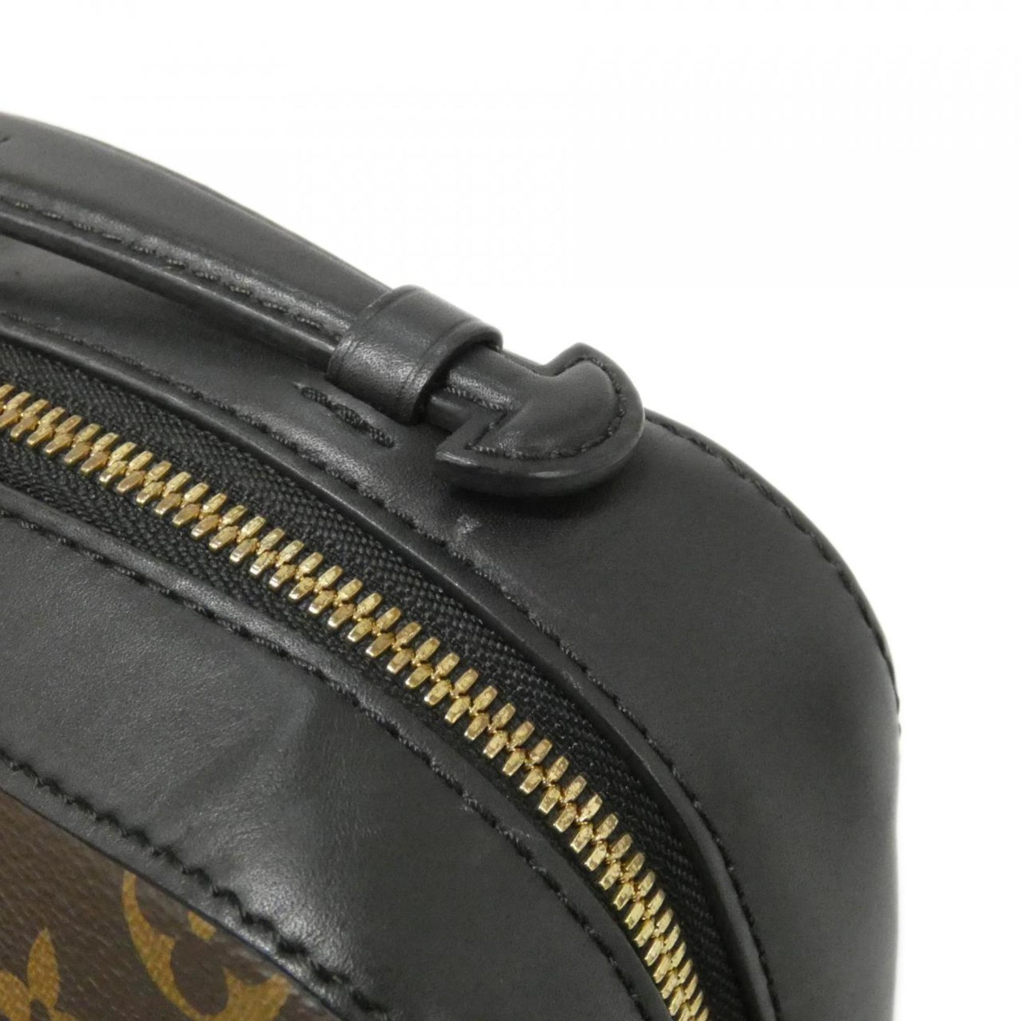 Louis Vuitton Black Marron Coated Canvas Leather Shoulder Bag (Pre-Owned)