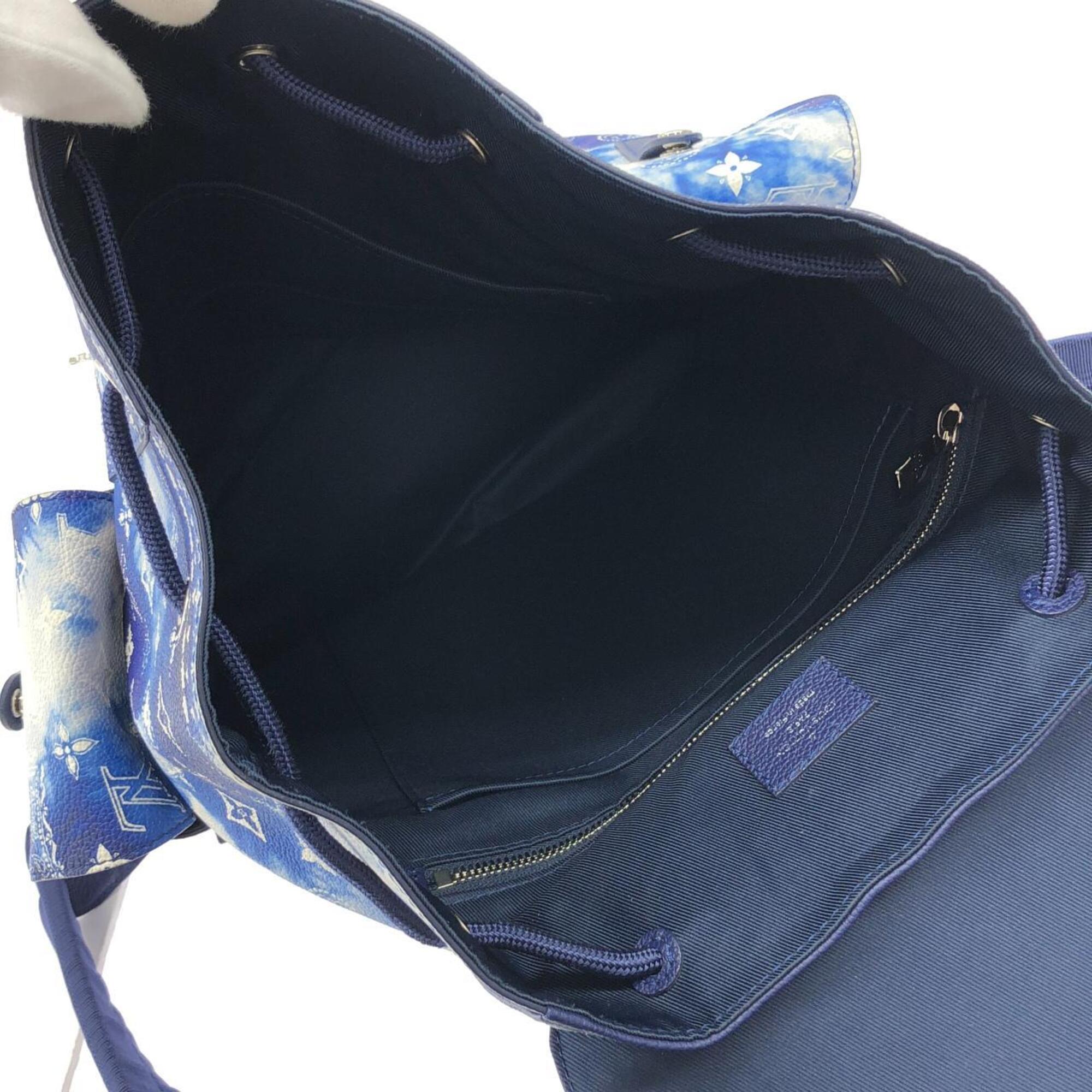 Louis Vuitton Blue Coated Canvas Handbag (Pre-Owned)