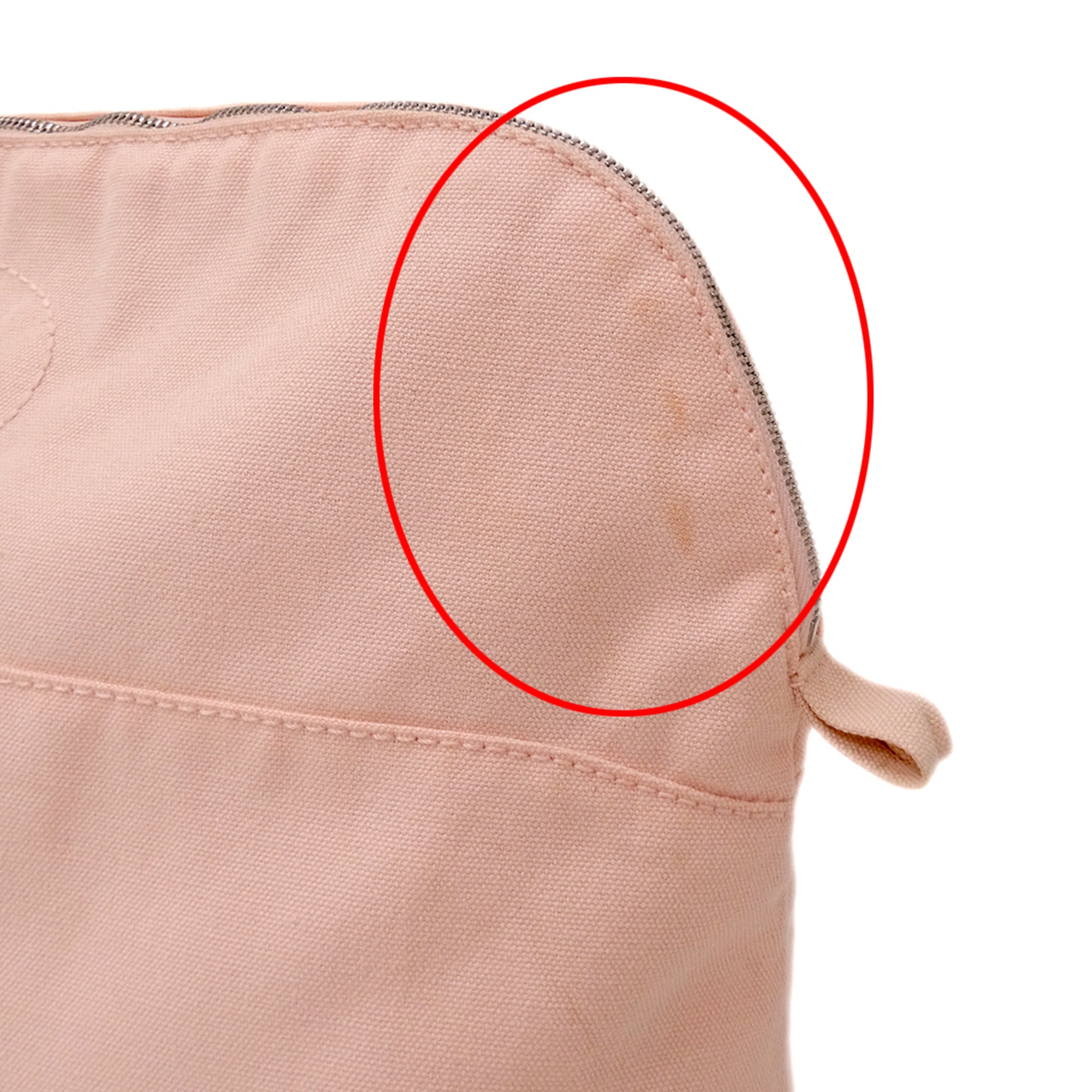 Hermes Pink Canvas Pouch (Pre-Owned)