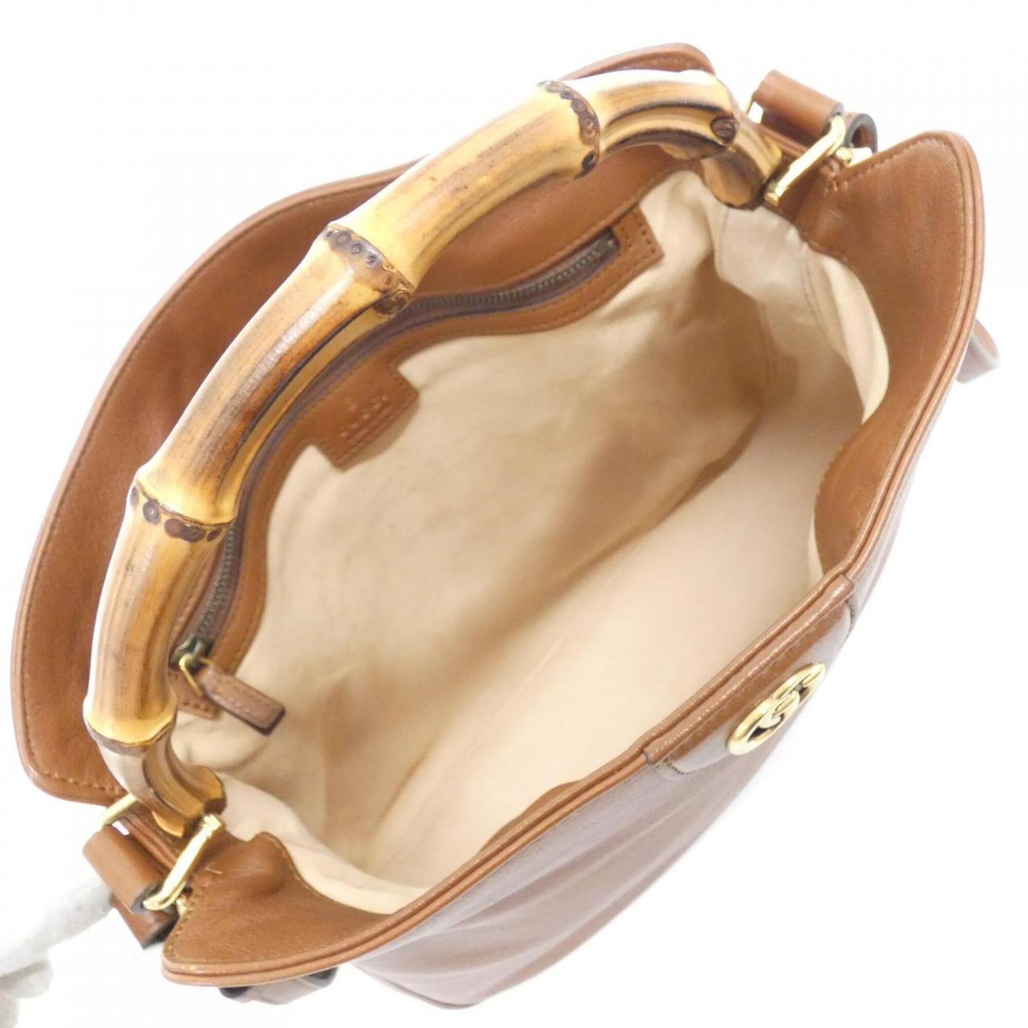 Gucci Brown Leather Shoulder Bag (Pre-Owned)