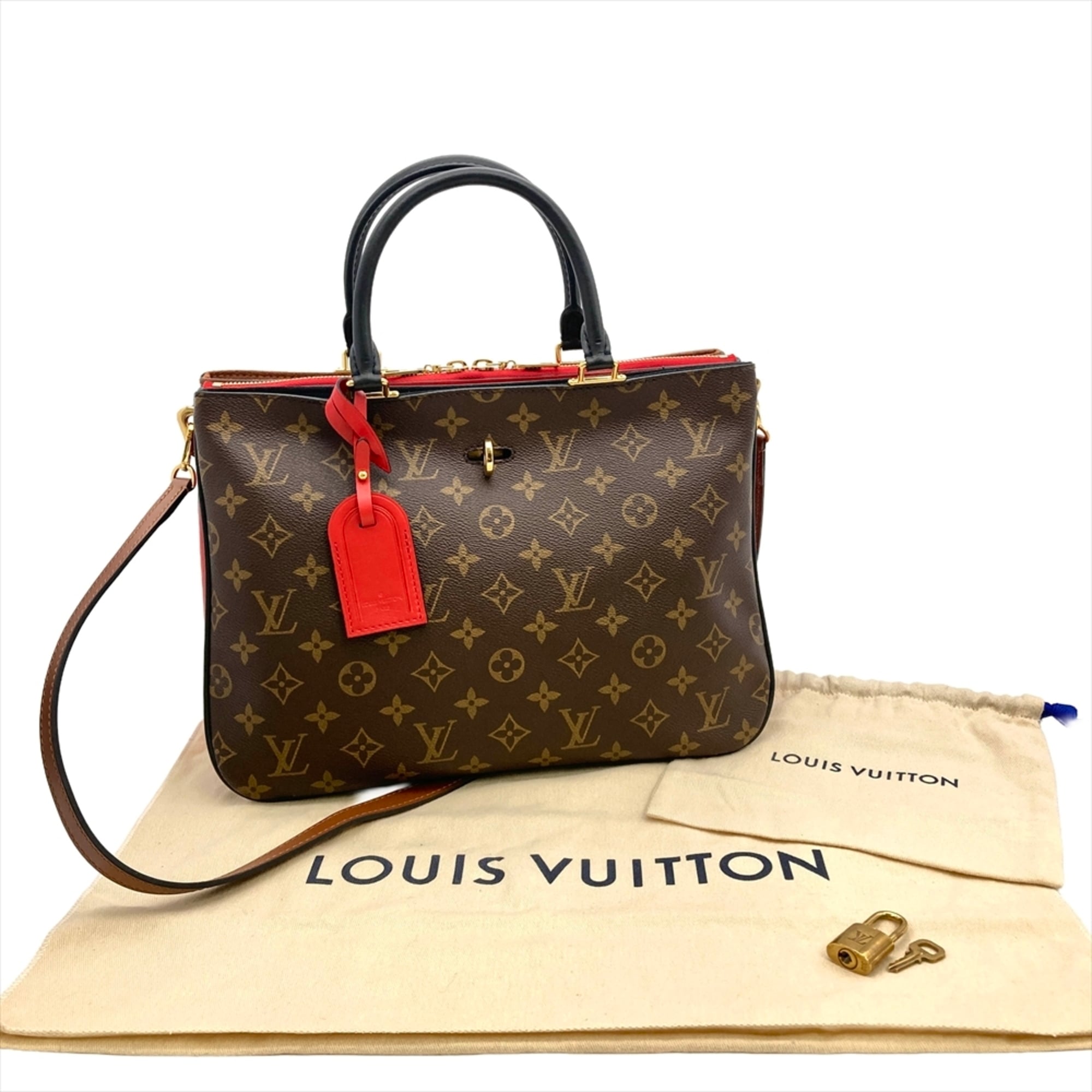 Louis Vuitton Brown Monogram Canvas Handbag Shoulder Bag (Pre-Owned)