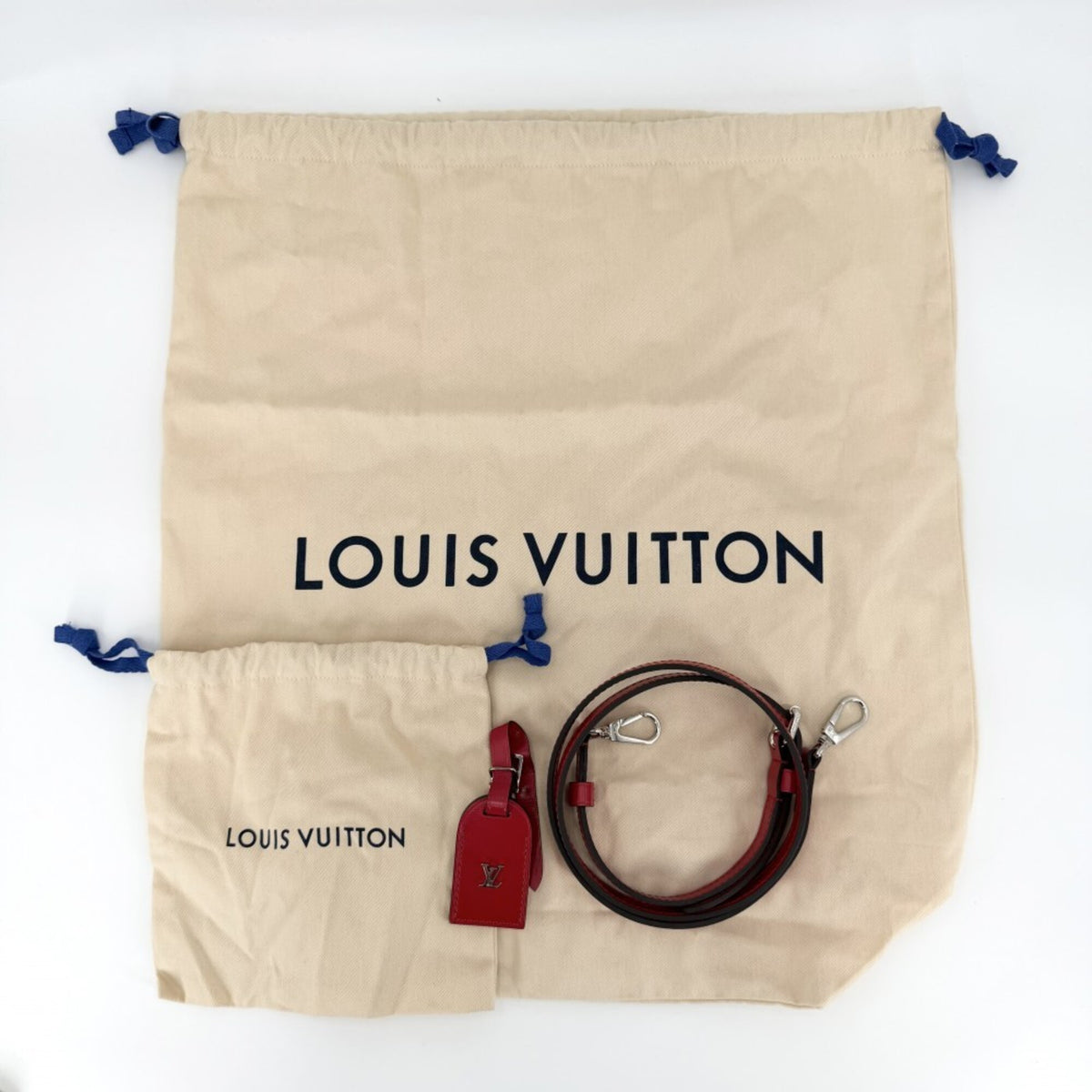 Louis Vuitton Red Color Leather Handbag Shoulder Bag (Pre-Owned)