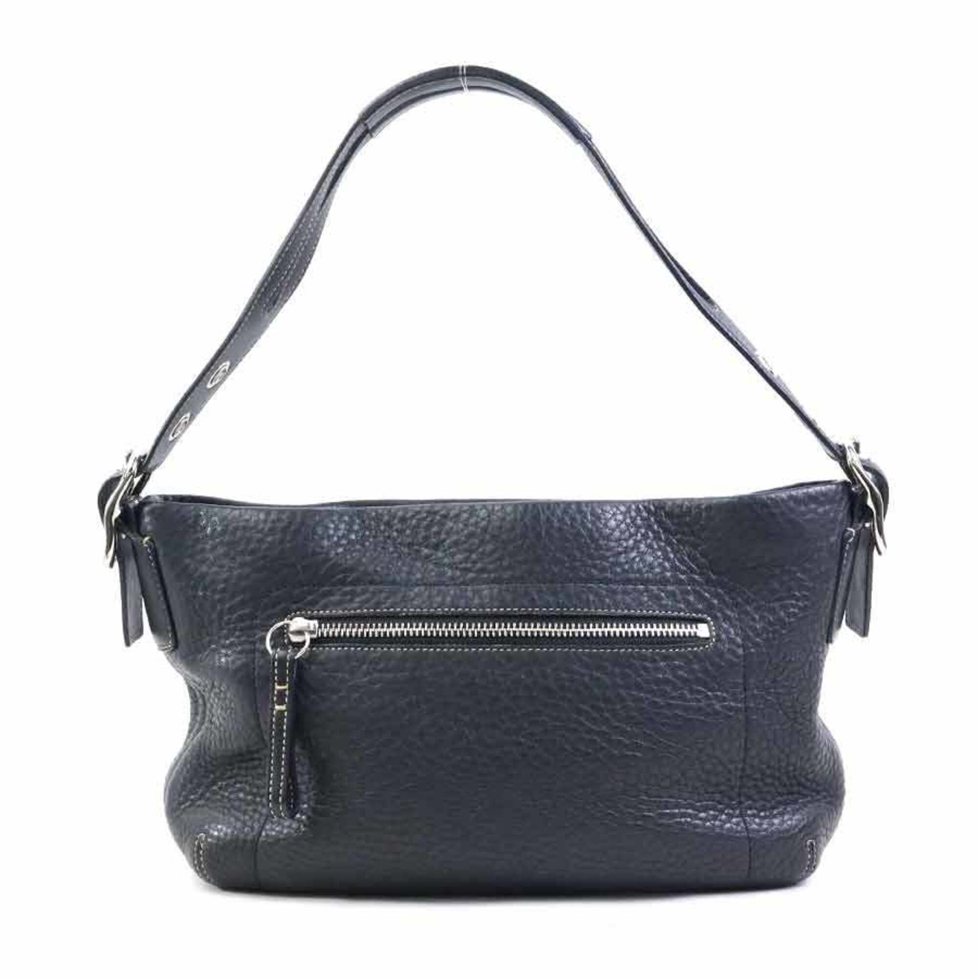 Coach Black Leather Handbag (Pre-Owned)