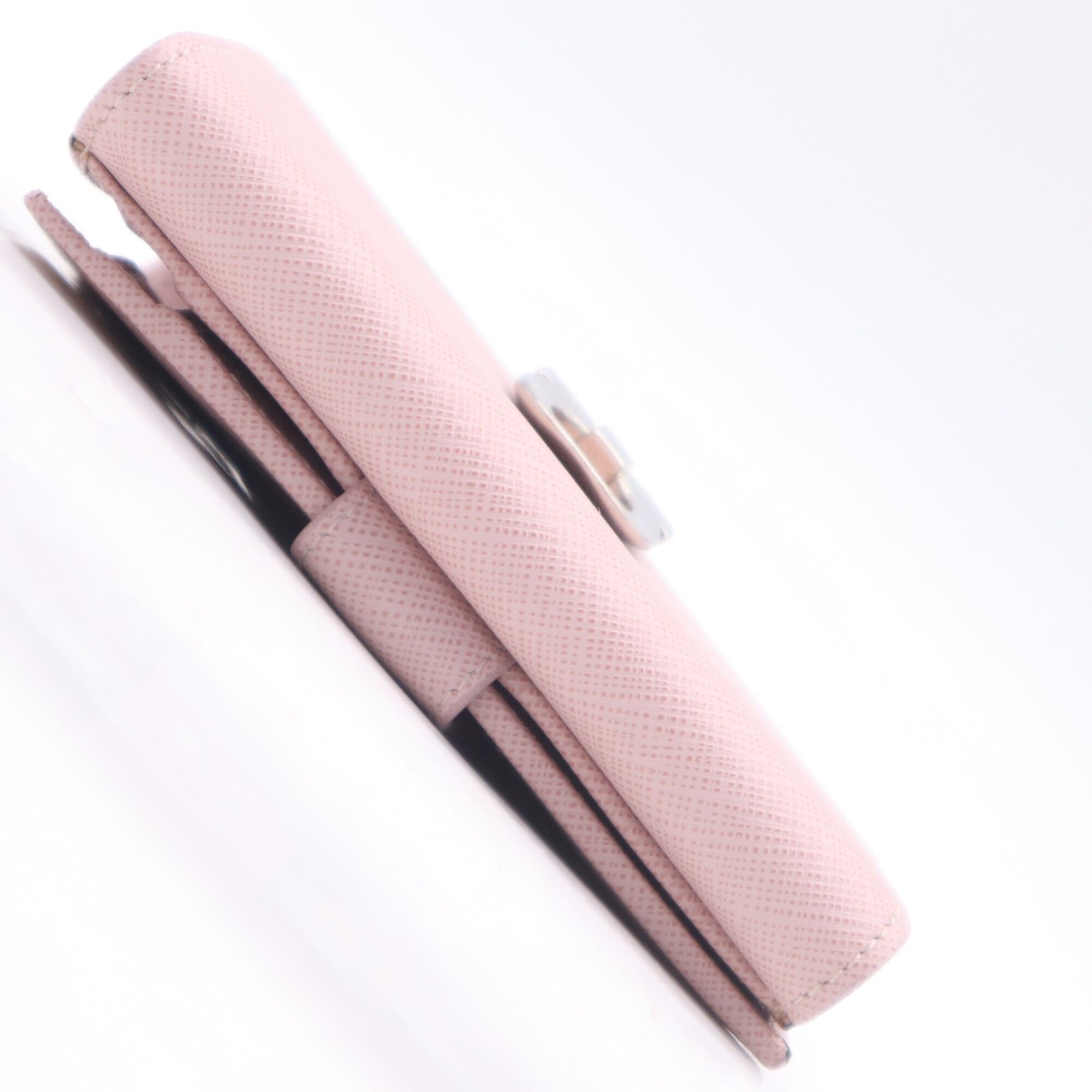 Salvatore Ferragamo Gancini Pink Leather Wallet (Bi-Fold) (Pre-Owned)