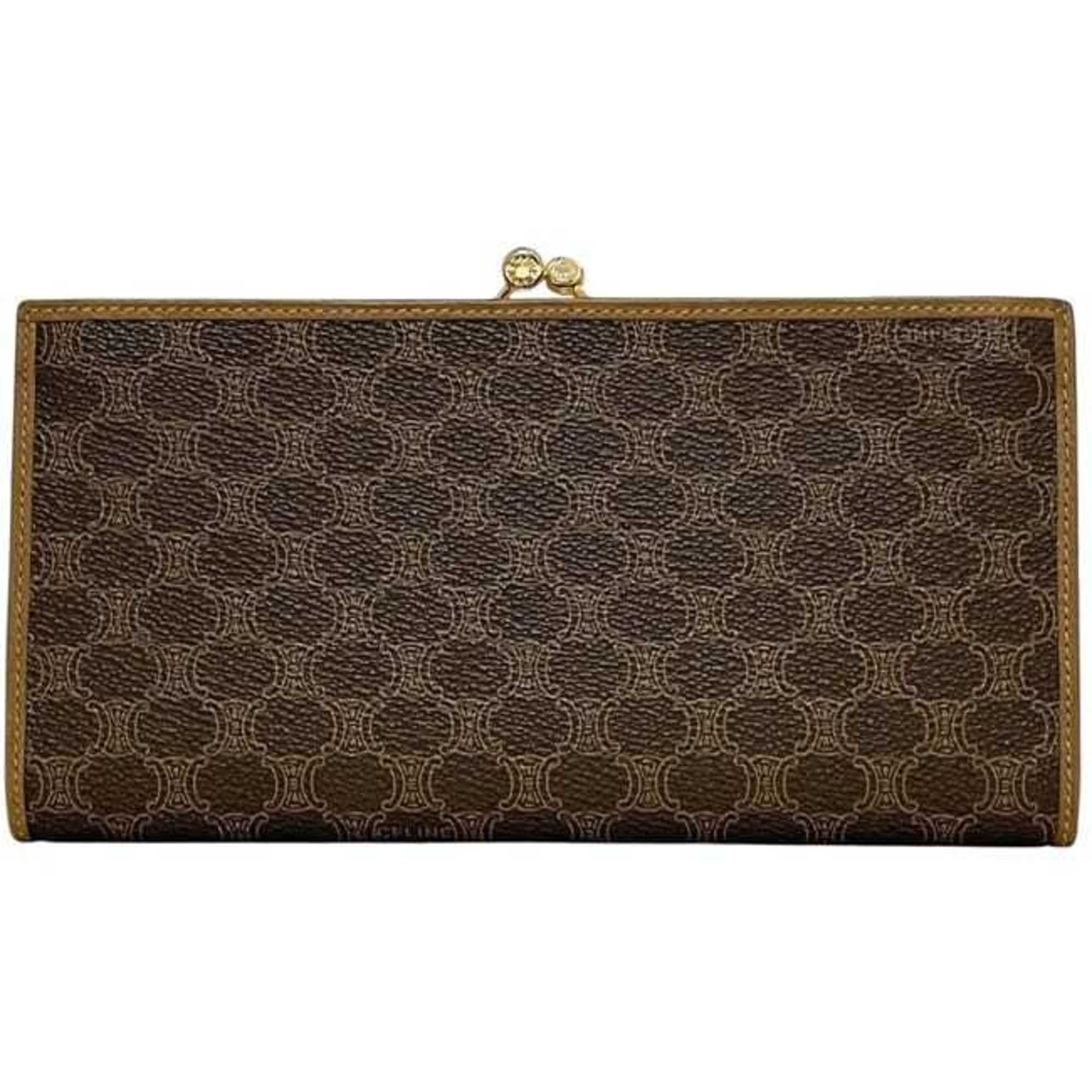 Celine Brown Pvc Leather Long Wallet (Bi-Fold) (Pre-Owned)
