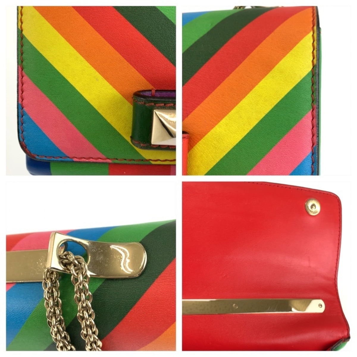 Valentino Multi-Color Leather Shoulder Bag (Pre-Owned)