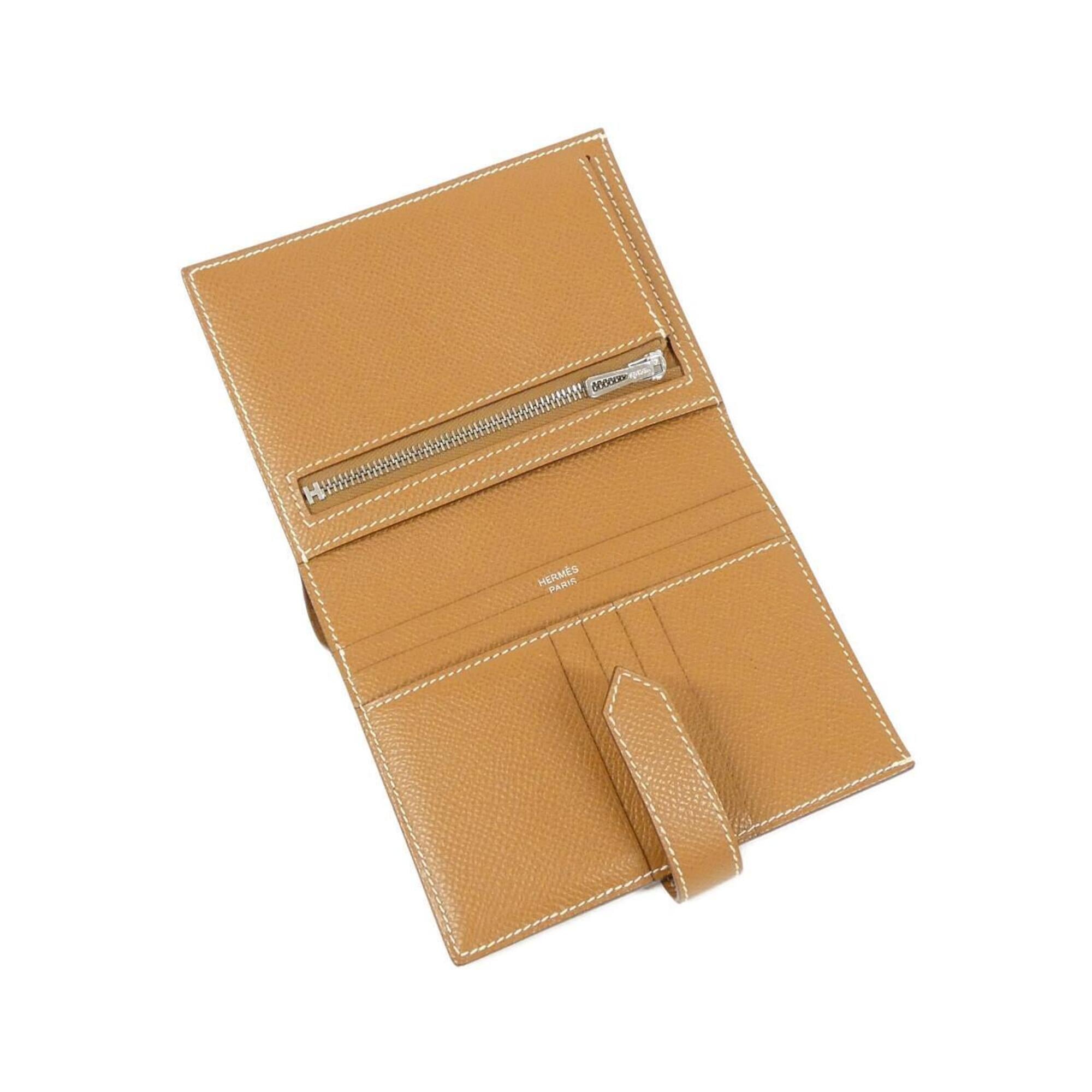Hermes Bearn Gold Epsom Leather Wallet (Bi-Fold) (Pre-Owned)