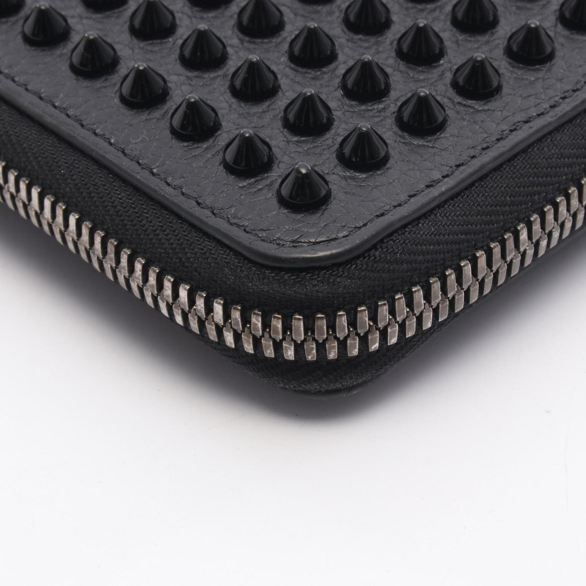 Christian Louboutin Black Leather Long Wallet (Bi-Fold) (Pre-Owned)