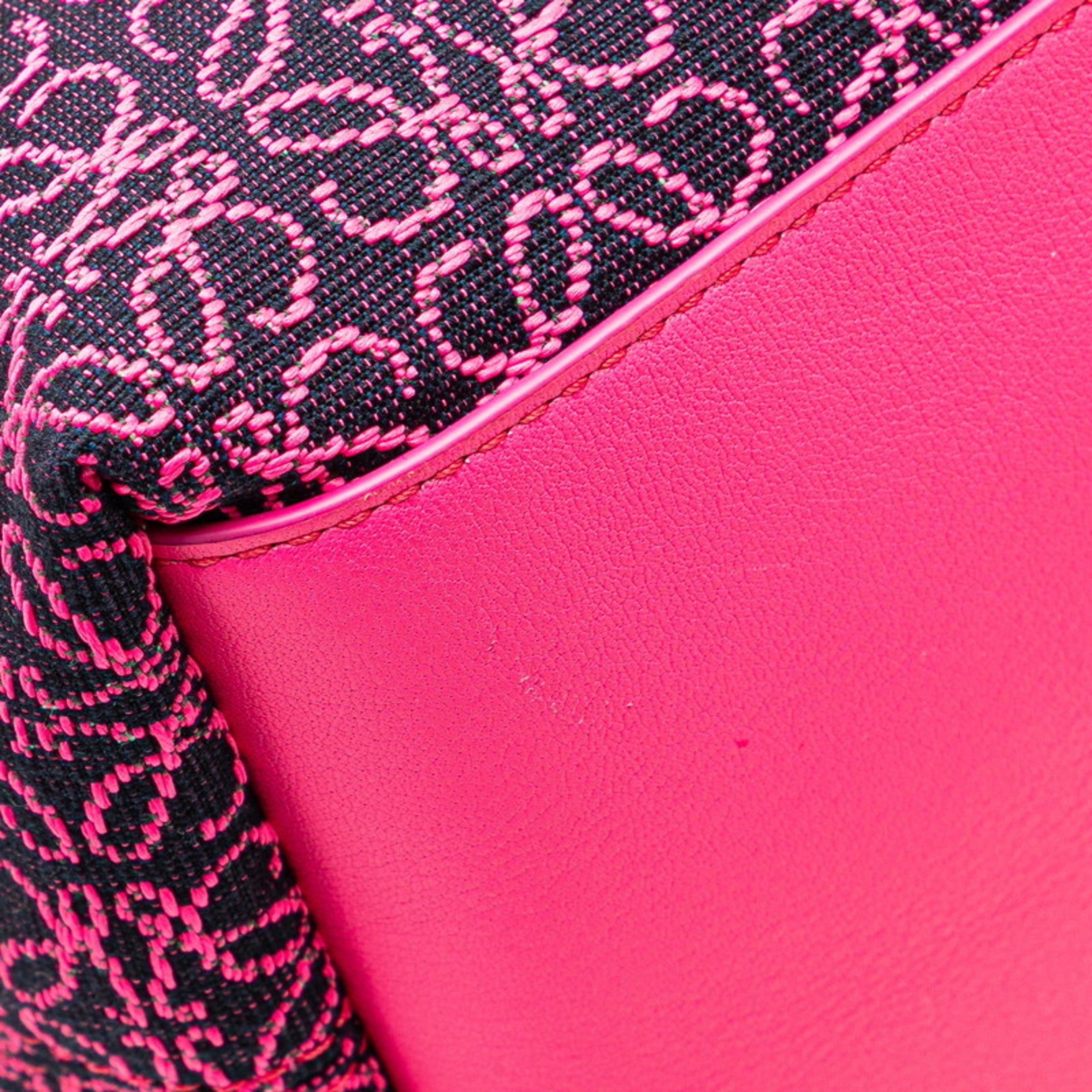 Loewe Pink Leather Jacquard Handbag (Pre-Owned)