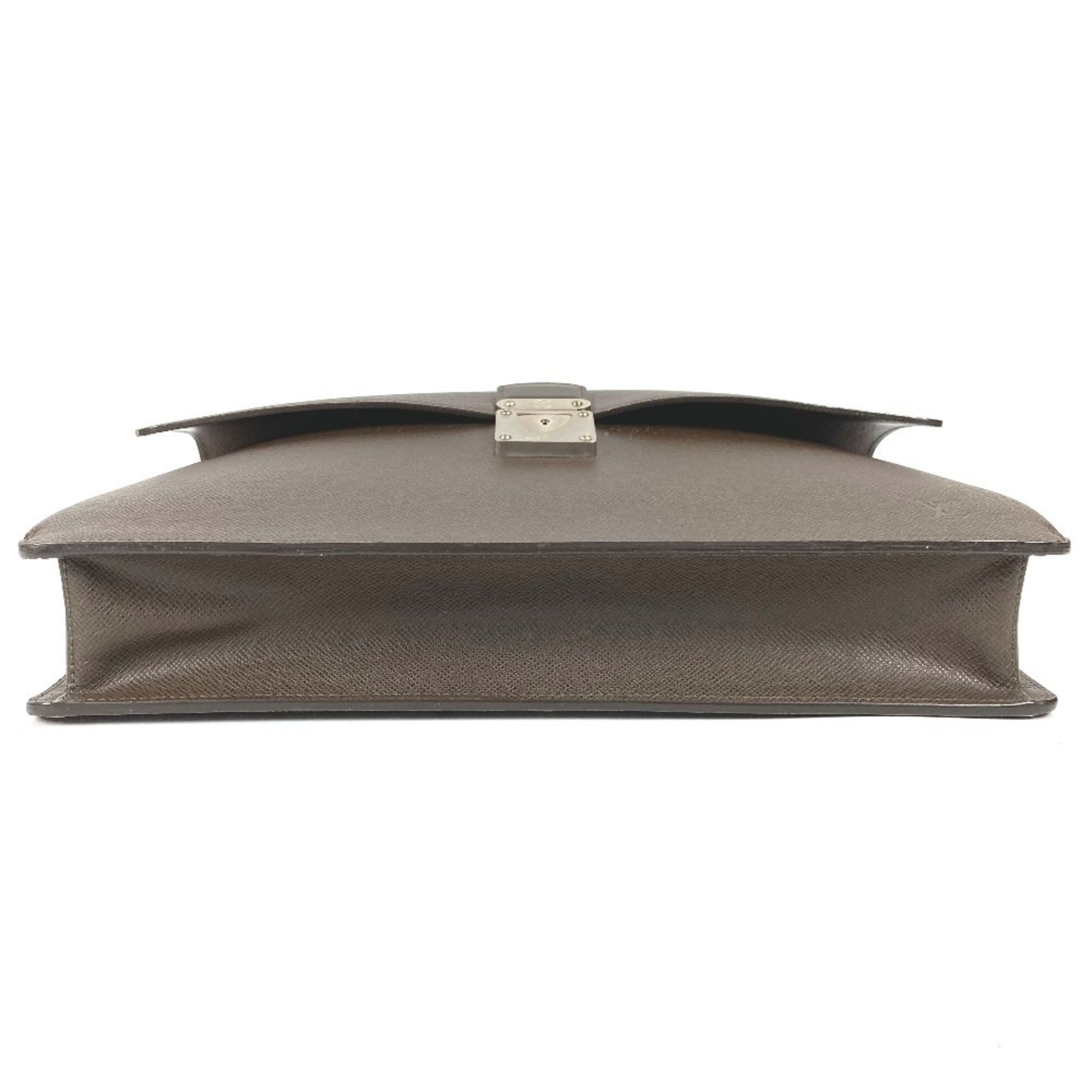 Louis Vuitton Brown Galle Grizzly Taiga Leather Briefcase Handbag Tote Bag (Pre-Owned)