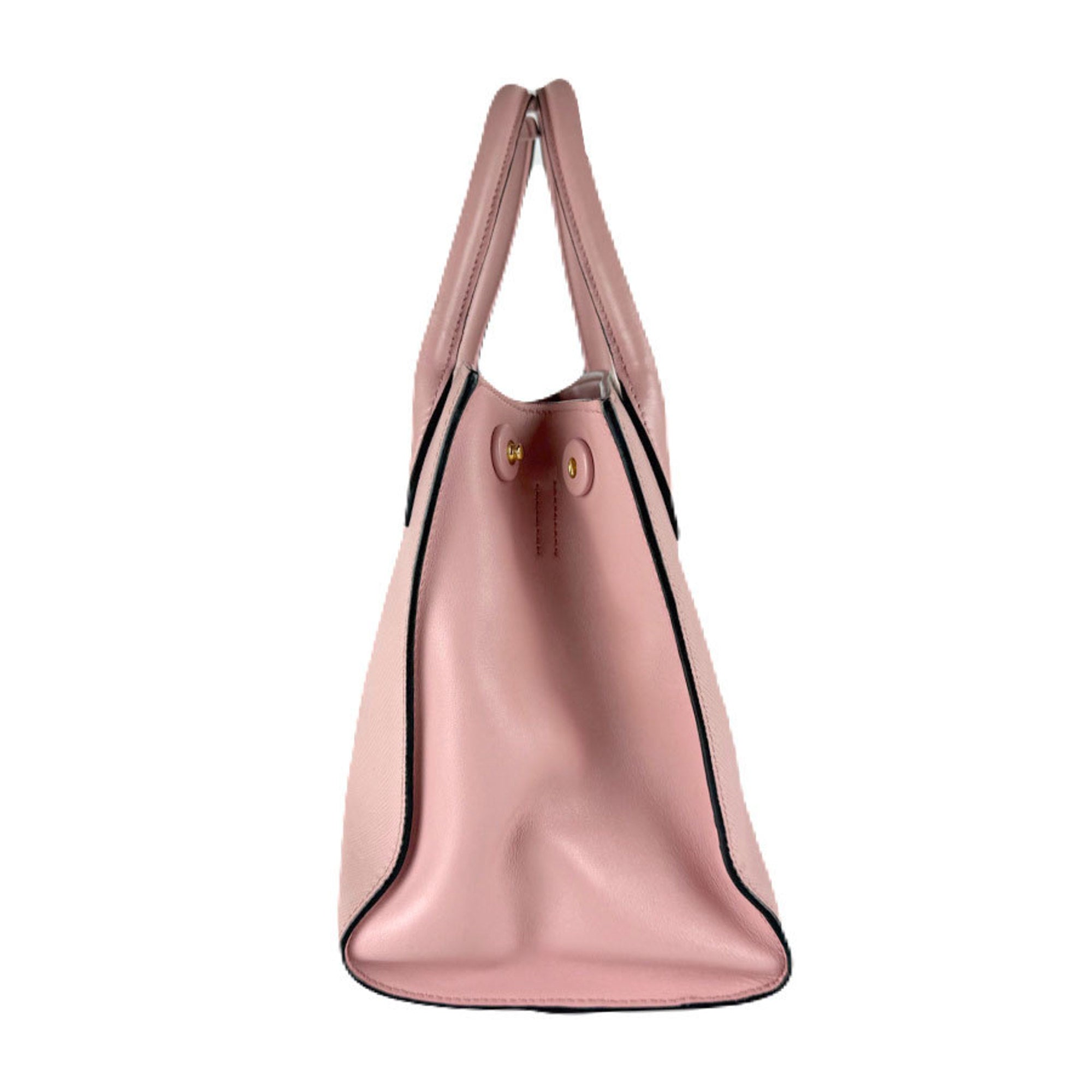 Prada Pink Leather Handbag Shoulder Bag (Pre-Owned)