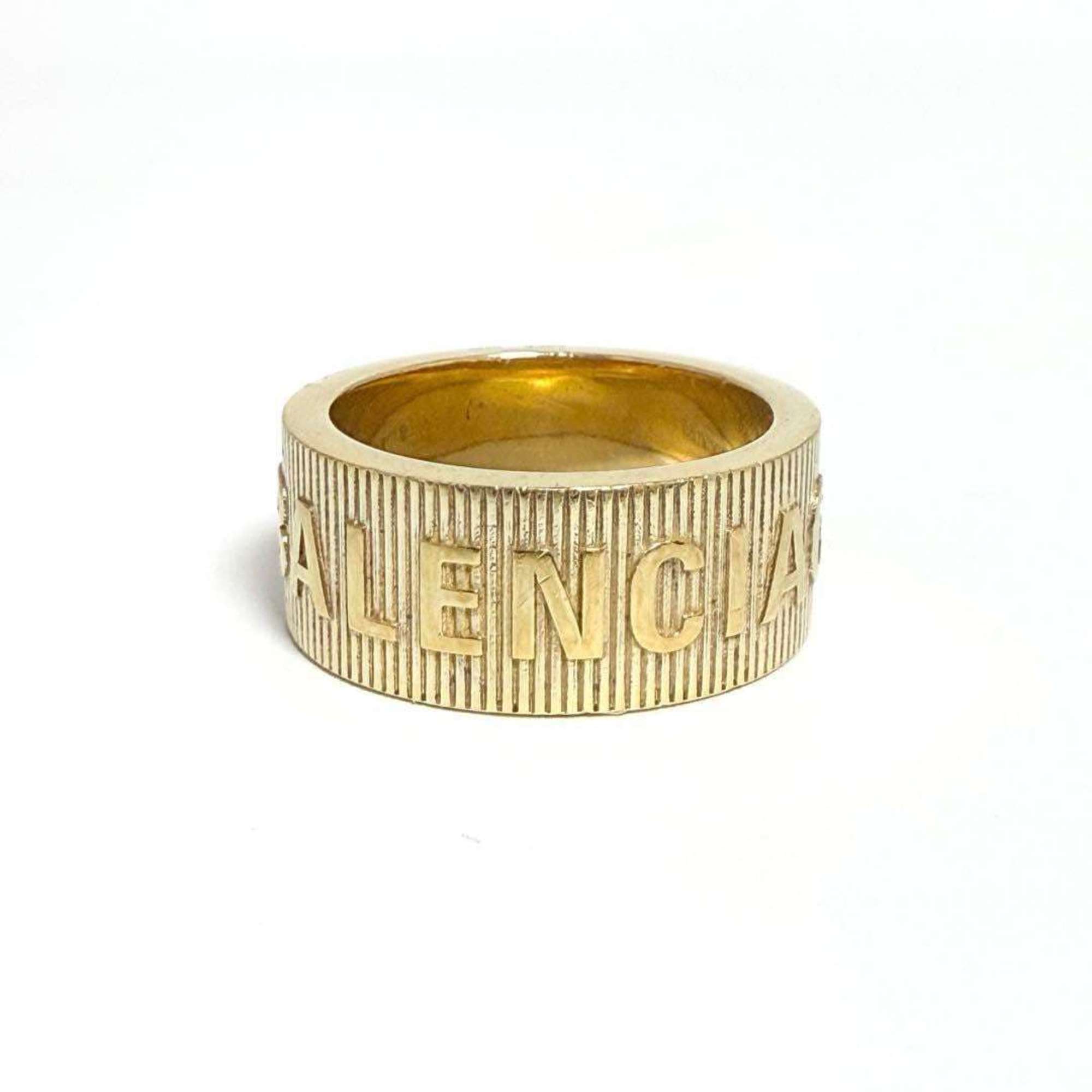 Balenciaga Gold Silver 925 Band Ring (Pre-Owned)