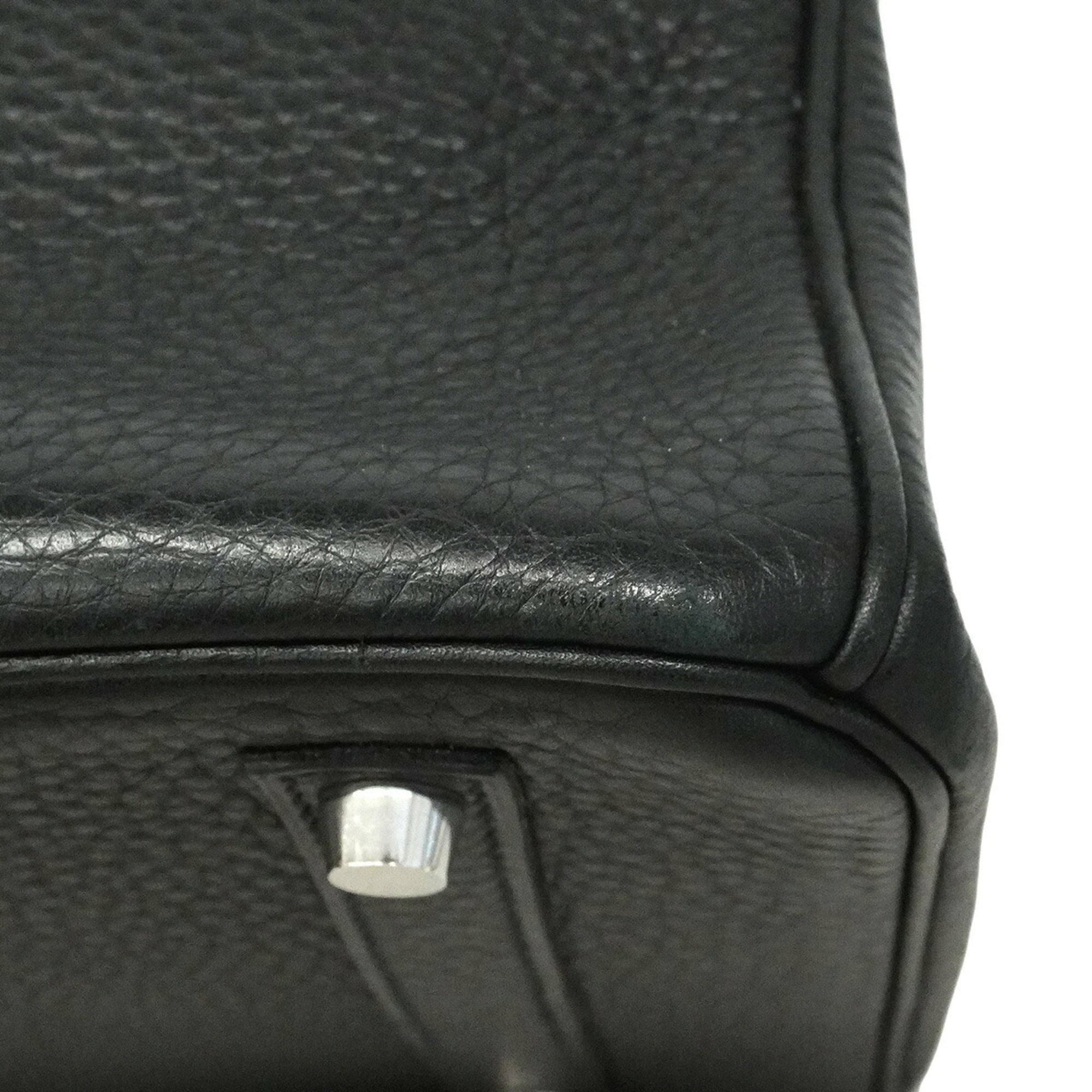 Hermes Black Togo Leather Handbag (Pre-Owned)