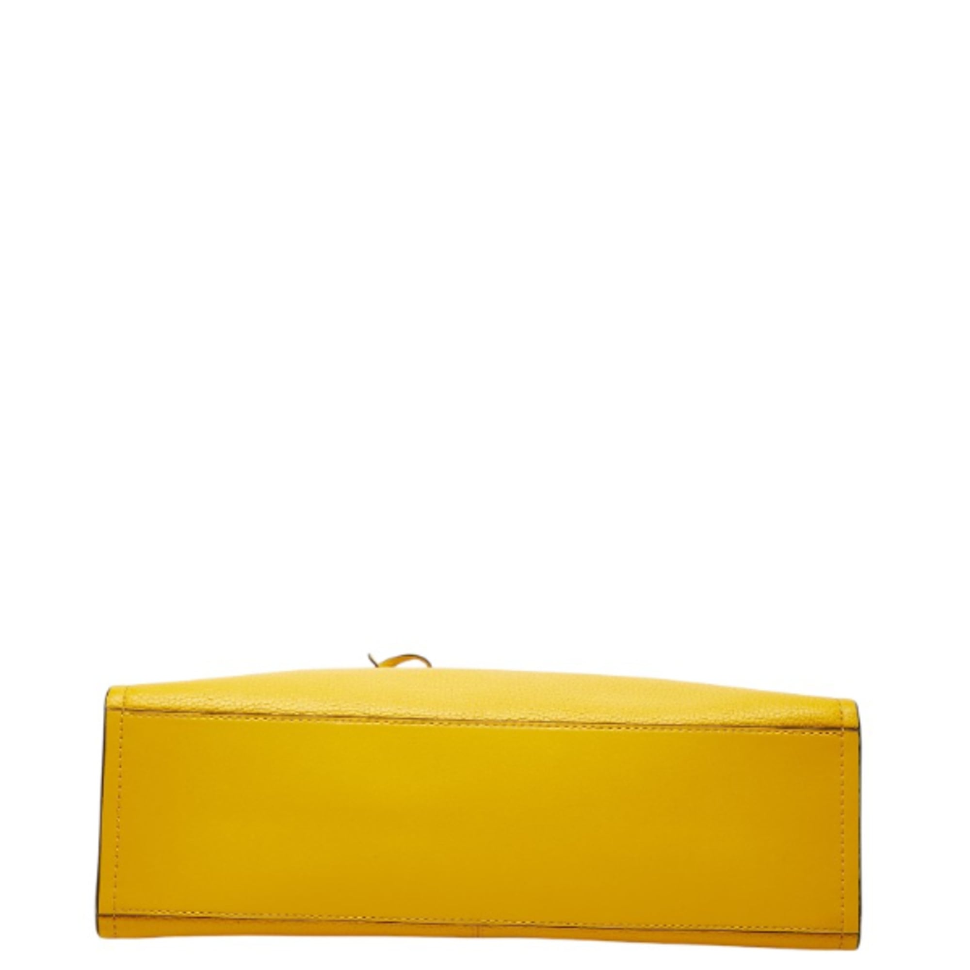 Michael Kors Yellow Leather Handbag Shoulder Bag Tote Bag (Pre-Owned)