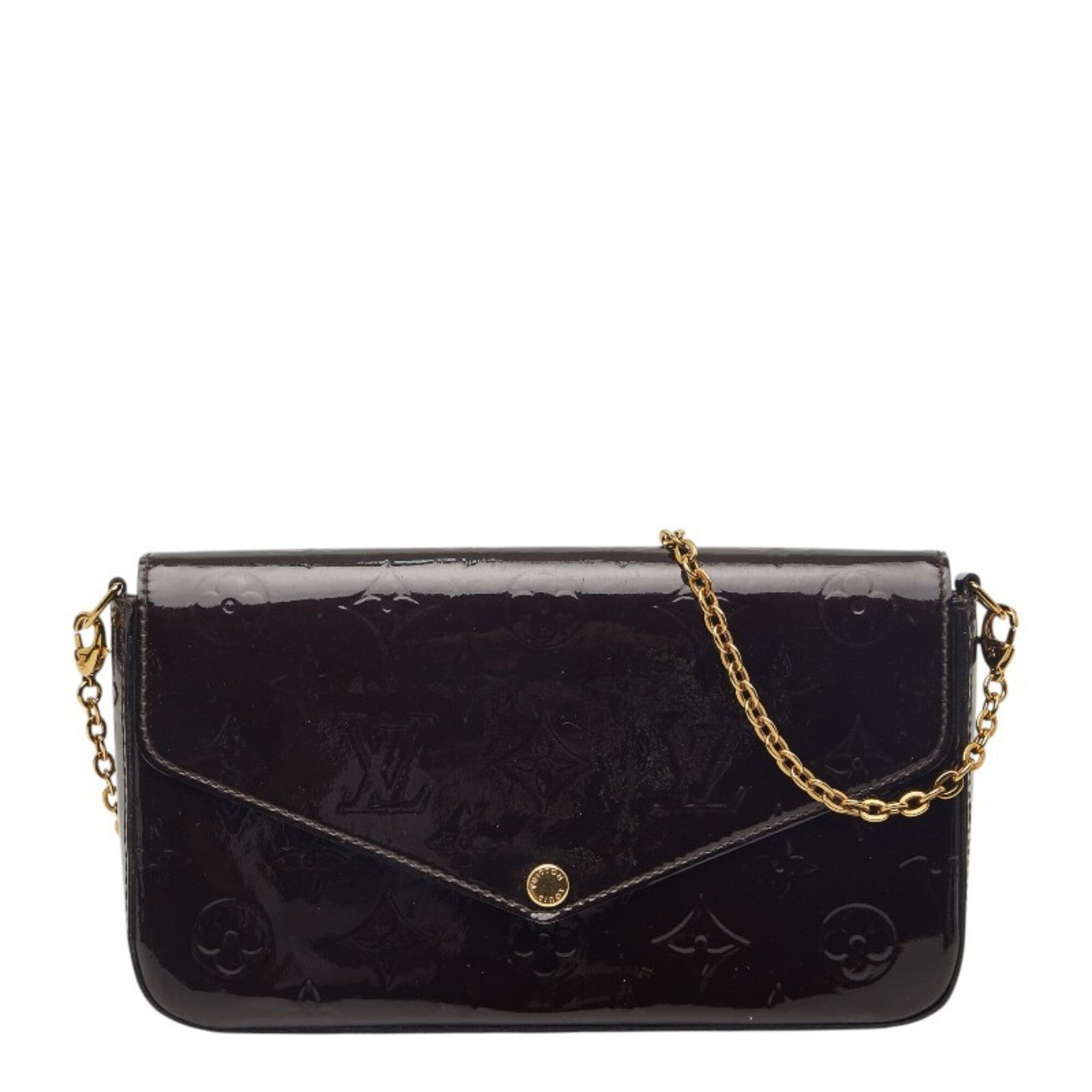 Louis Vuitton Amarante Monogram Purple Patent Leather Pochette Shoulder Bag (Pre-Owned)