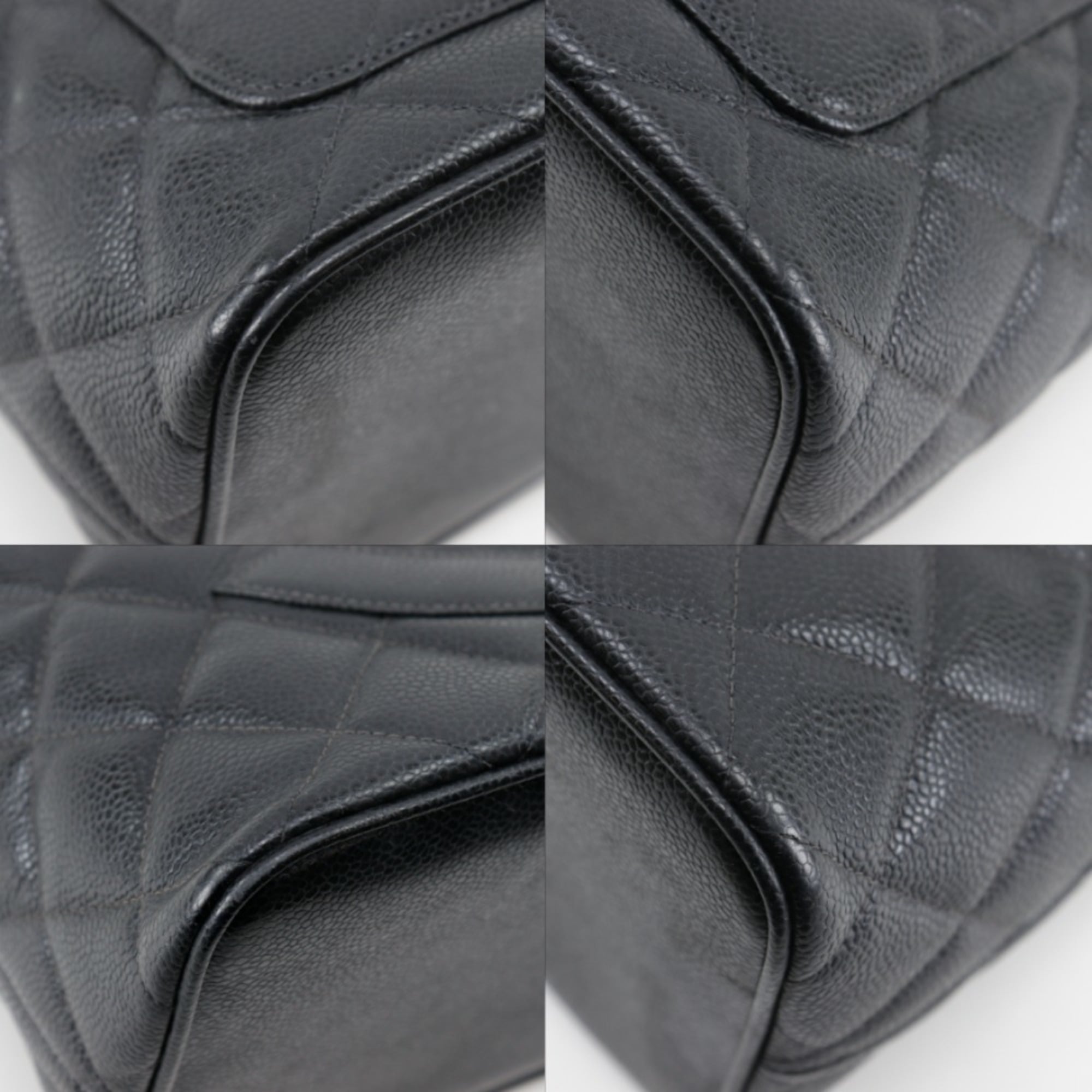 Chanel Black Grained Calfskin Tote Bag (Pre-Owned)