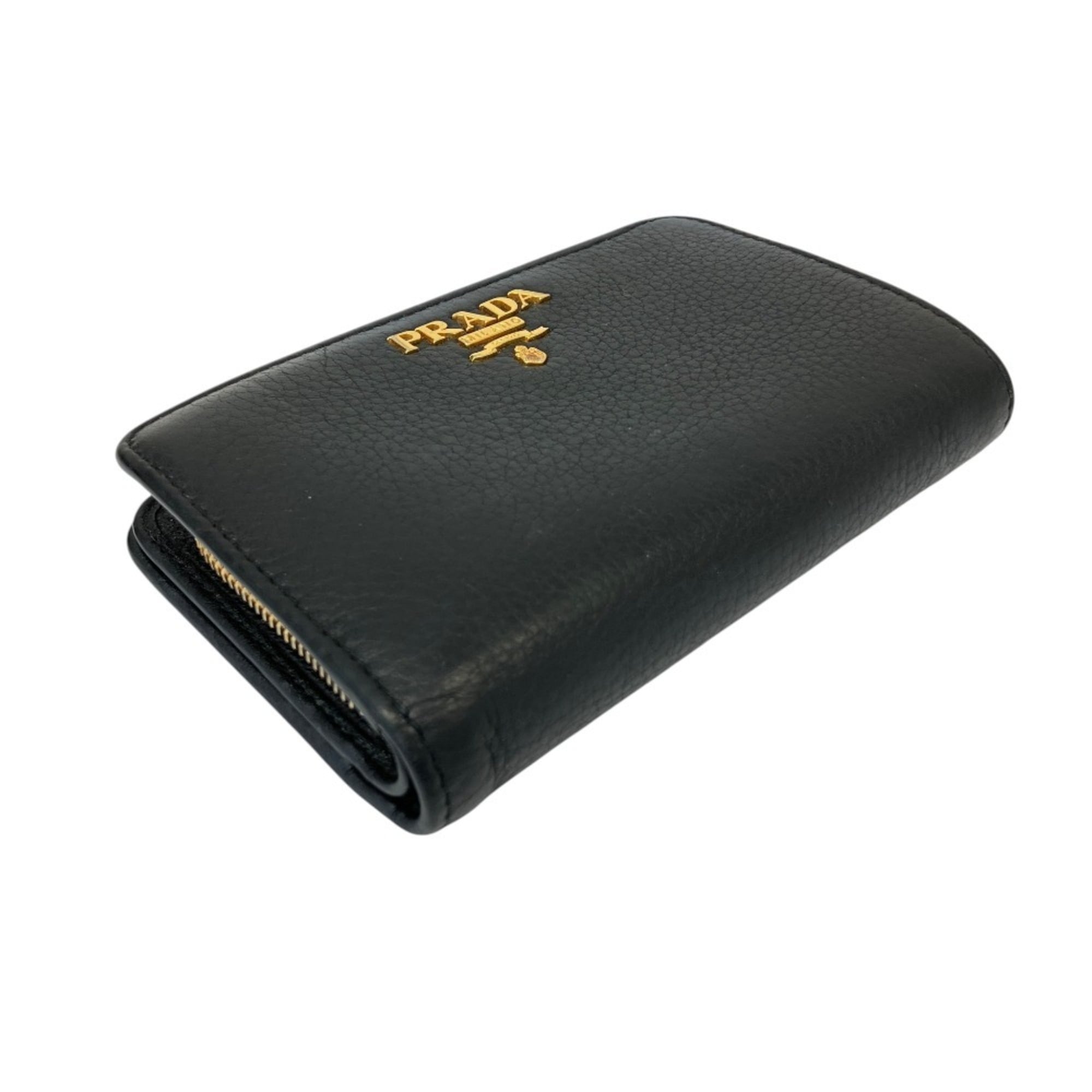 Prada Black Leather Wallet (Bi-Fold) (Pre-Owned)