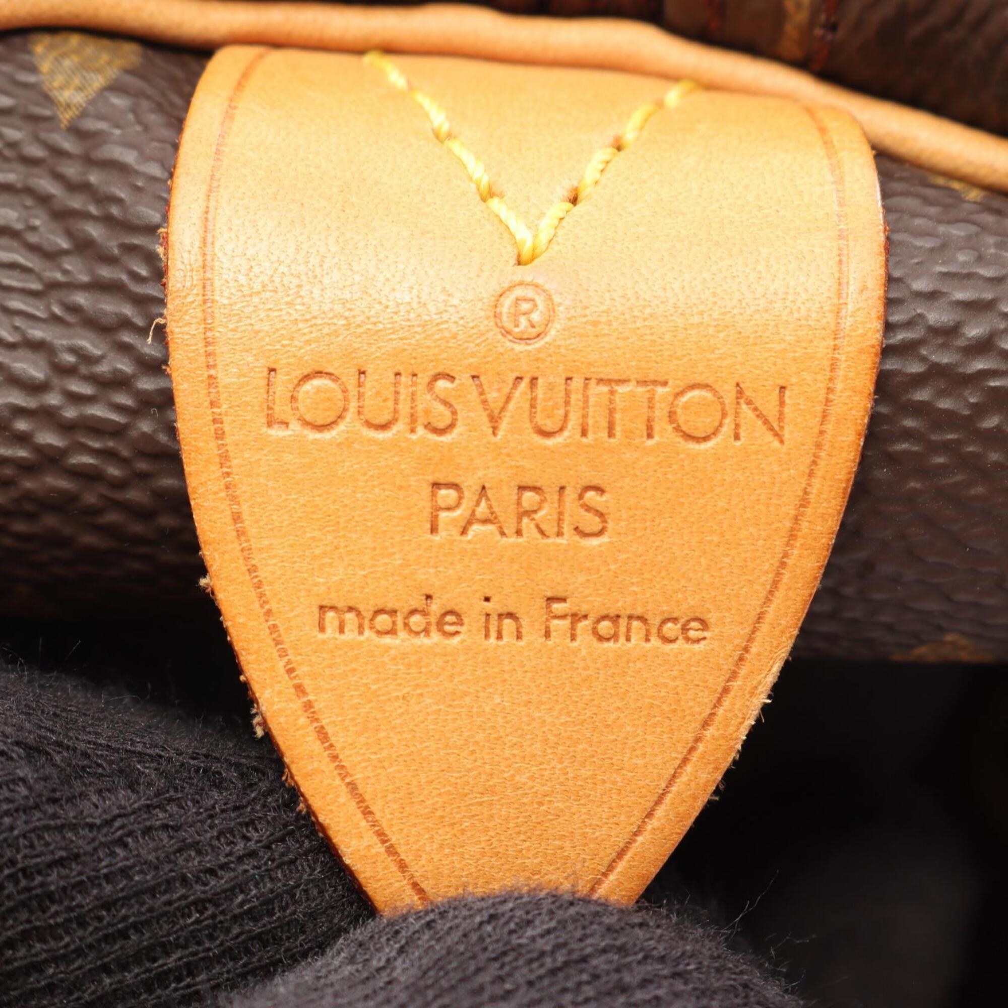 Louis Vuitton Brown Coated Canvas Leather Boston Bag Handbag (Pre-Owned)