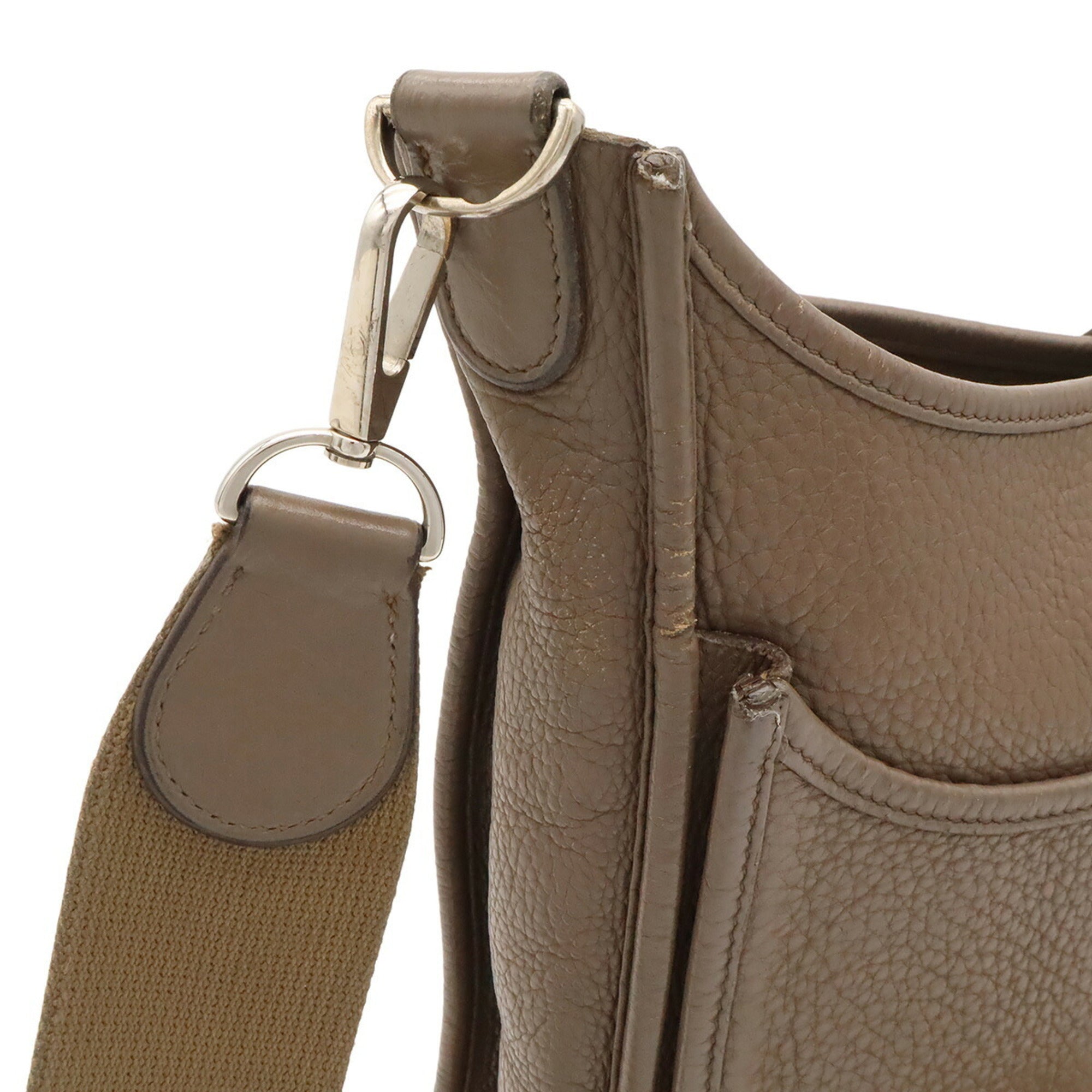 Hermes Etoupe Gray Grayish Leather Shoulder Bag (Pre-Owned)