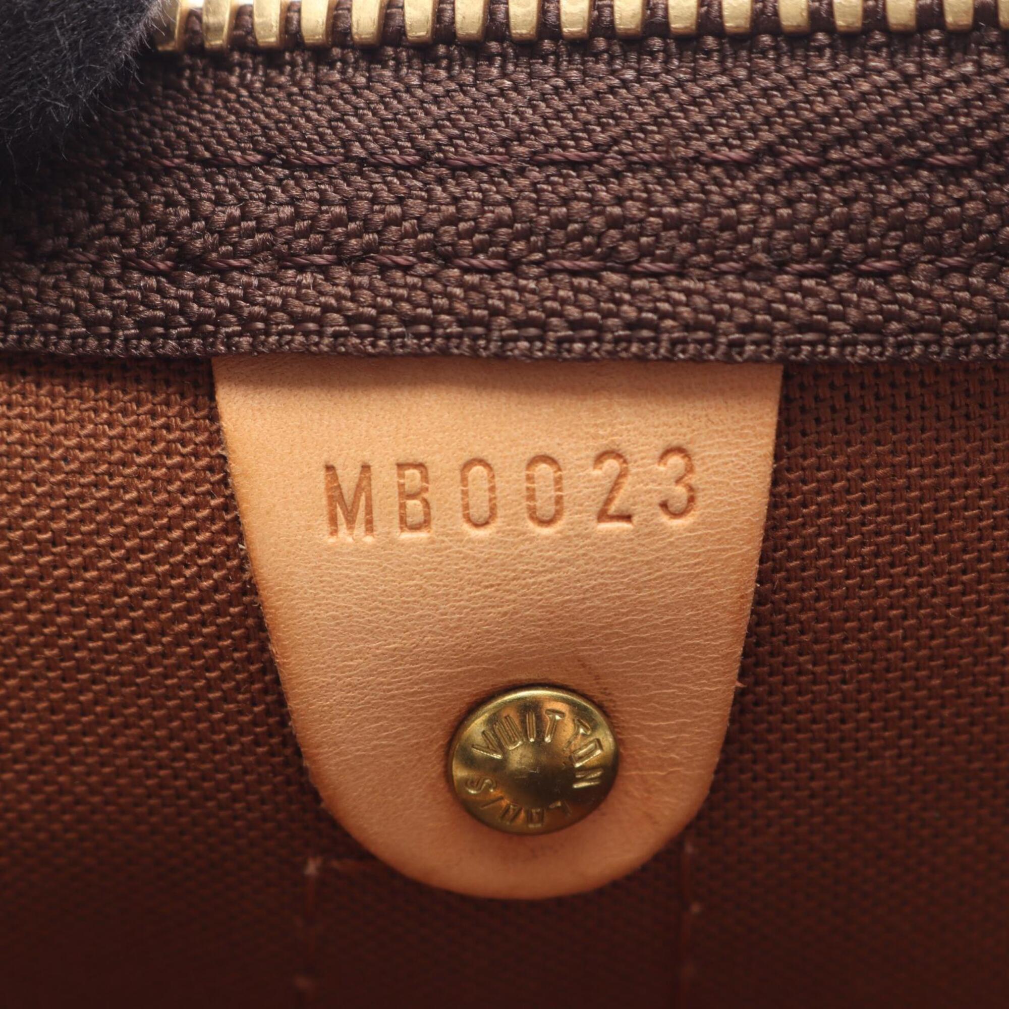 Louis Vuitton Brown Coated Canvas Pvc Monogram Leather Boston Bag Handbag (Pre-Owned)