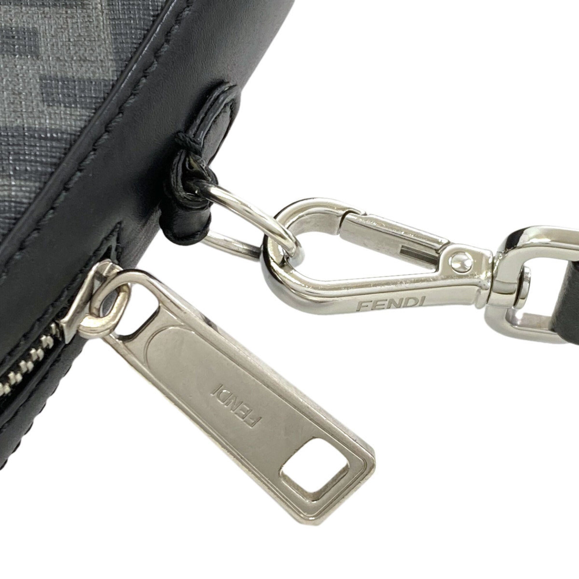 Fendi Black Yellow Leather Pvc Shoulder Bag (Pre-Owned)