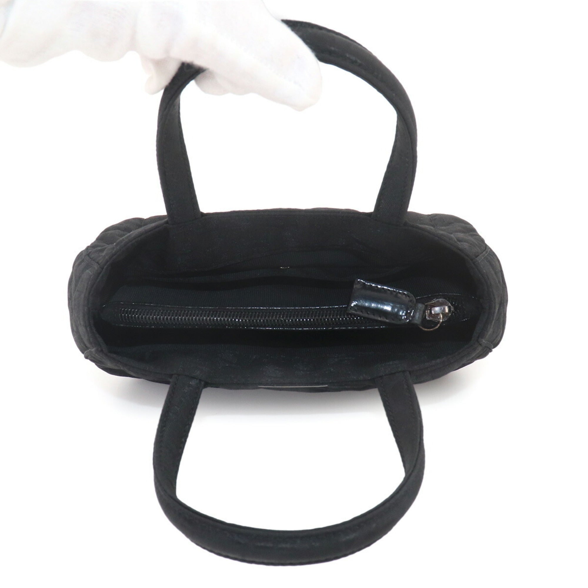 Christian Dior Trotter Black Nylon Leather Handbag (Pre-Owned)