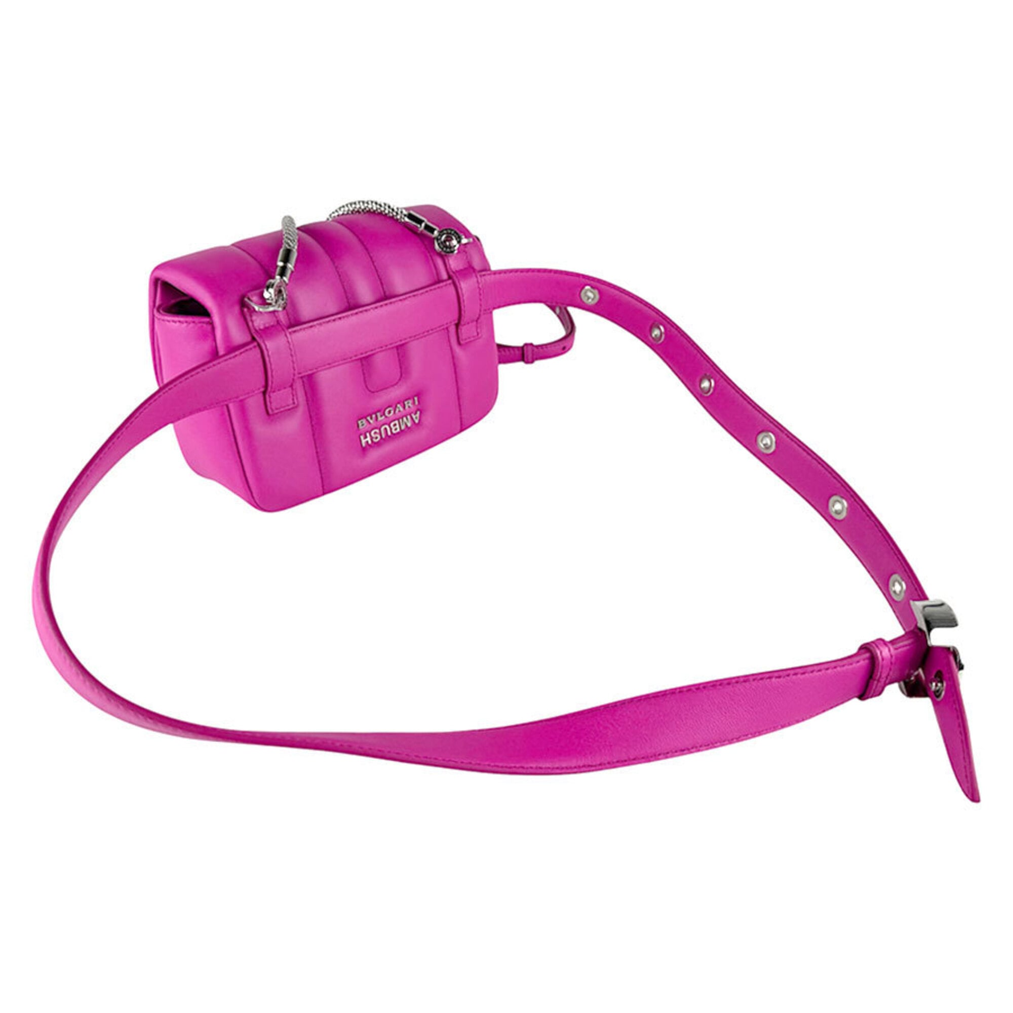 Bvlgari Pink Leather Fanny Pack Shoulder Bag (Pre-Owned)