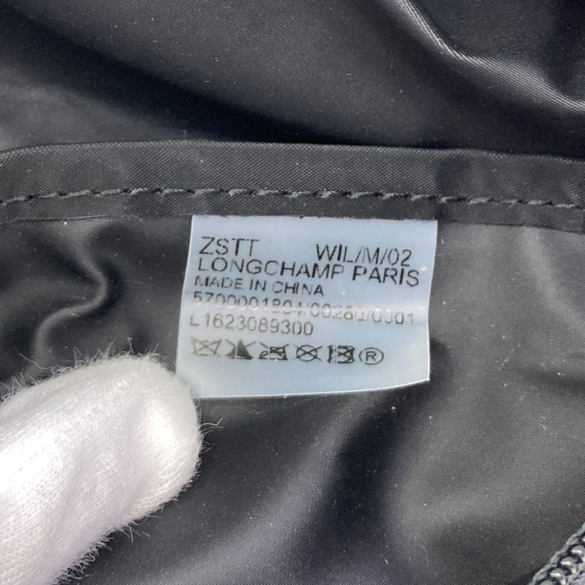Longchamp Le Pliage Brown Gray Nylon Leather Handbag (Pre-Owned)