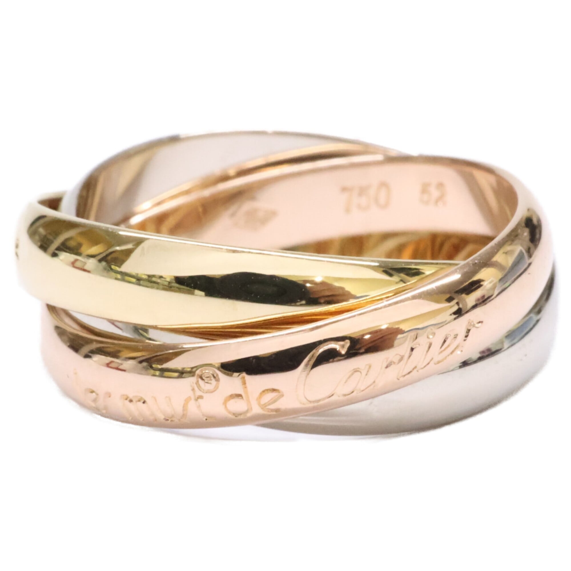 Cartier Pink Gold White Gold Yellow Gold Yellow Gold (18K) Pink Gold (18K) White Gold (18K) Band Ring (Pre-Owned)