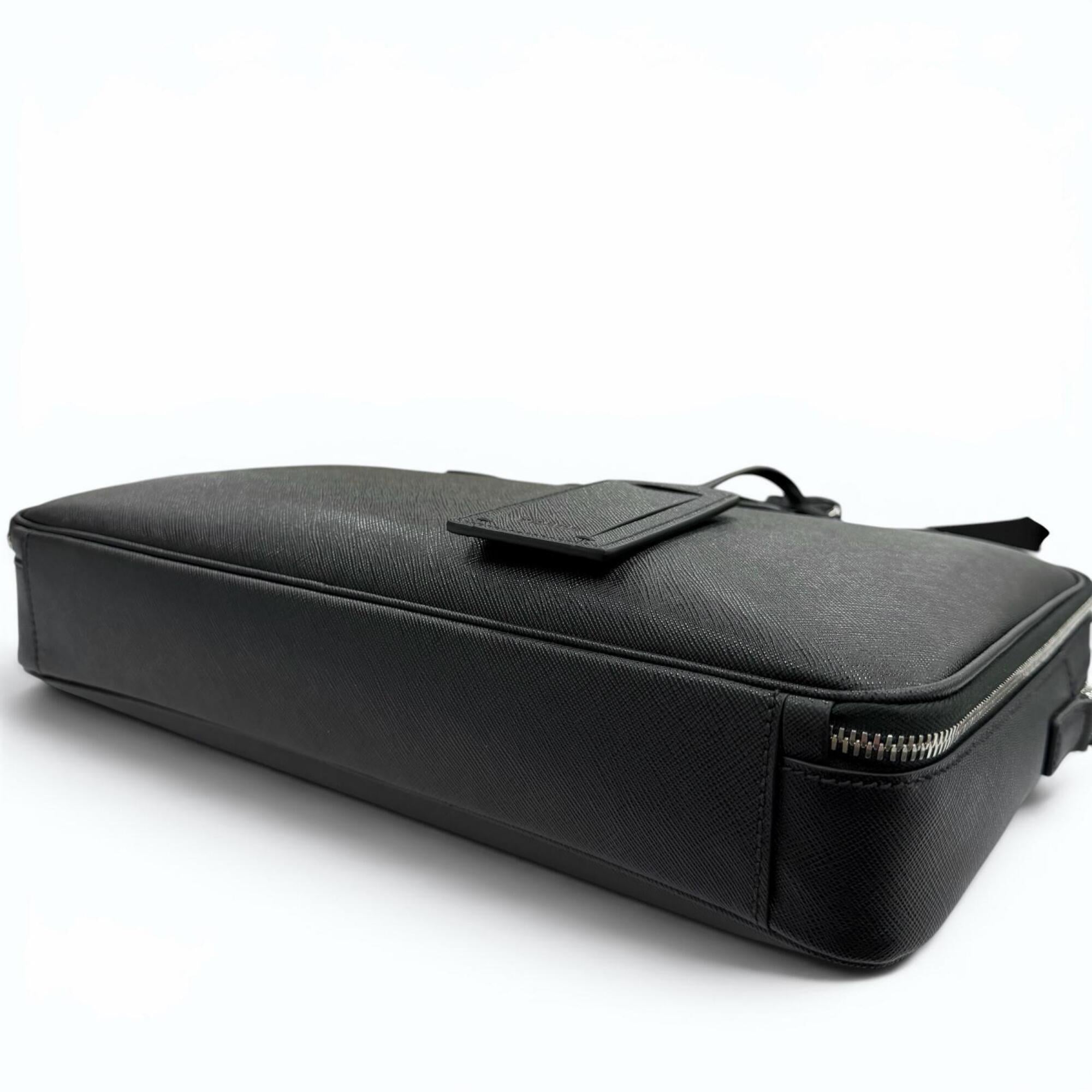 Prada Black Leather Briefcase (Pre-Owned)