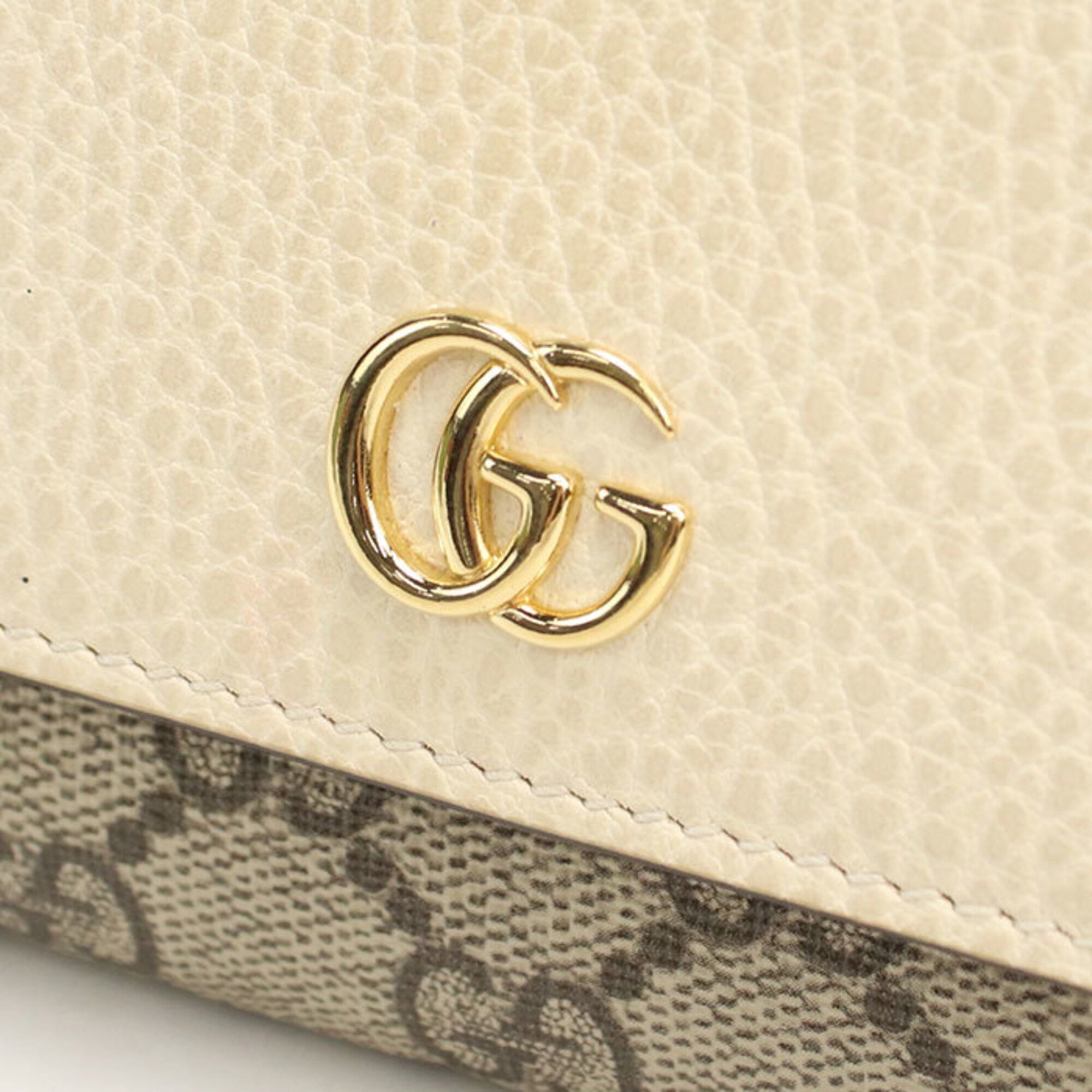 Gucci Ivory Leather Pvc Wallet (Bi-Fold) (Pre-Owned)