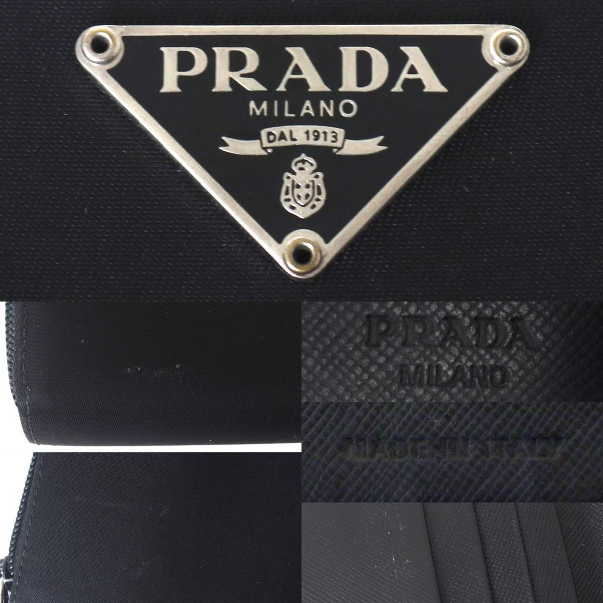 Prada Black Nylon Wallet (Bi-Fold) (Pre-Owned)
