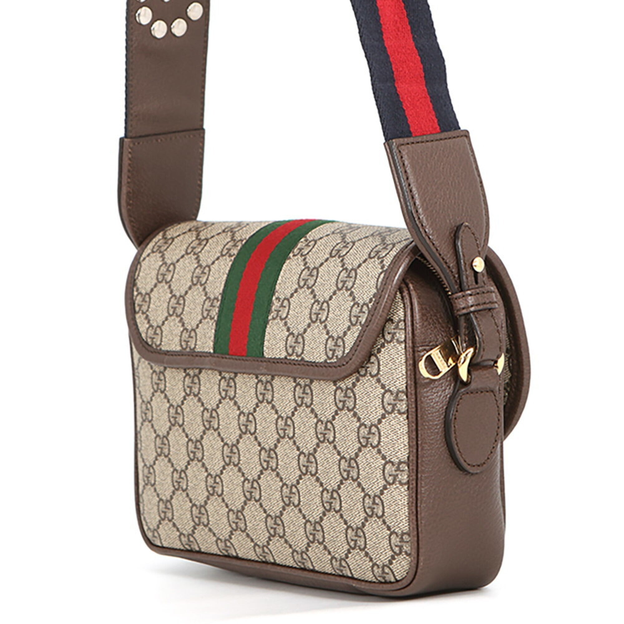 Gucci Beige Multi-Color Gg Supreme Handbag Shoulder Bag (Pre-Owned)