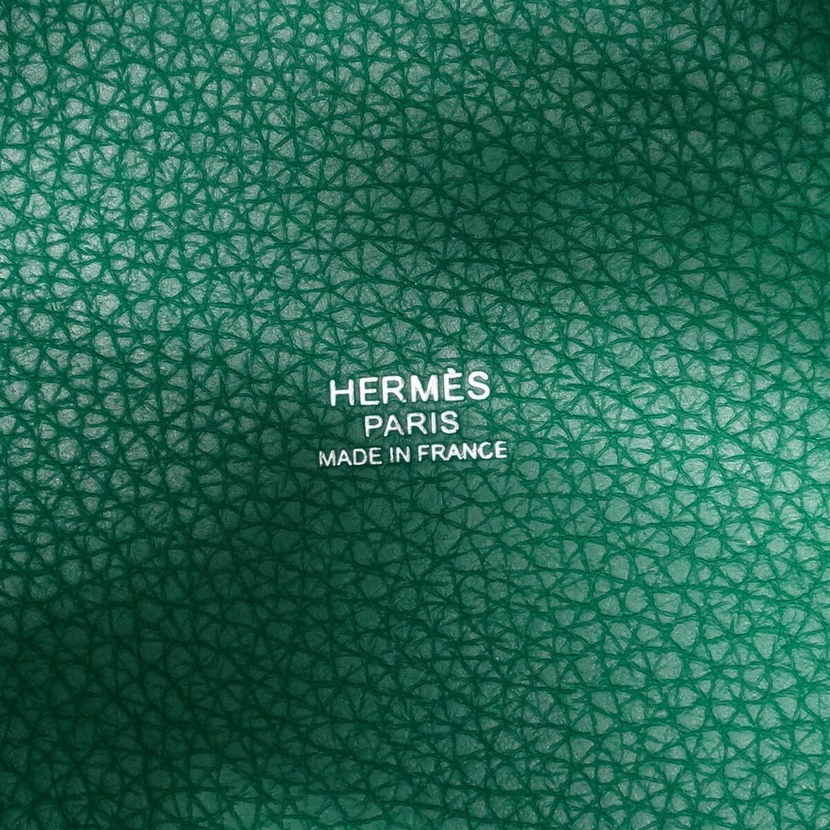 Hermes Green Taurillon Clemence Leather Handbag (Pre-Owned)