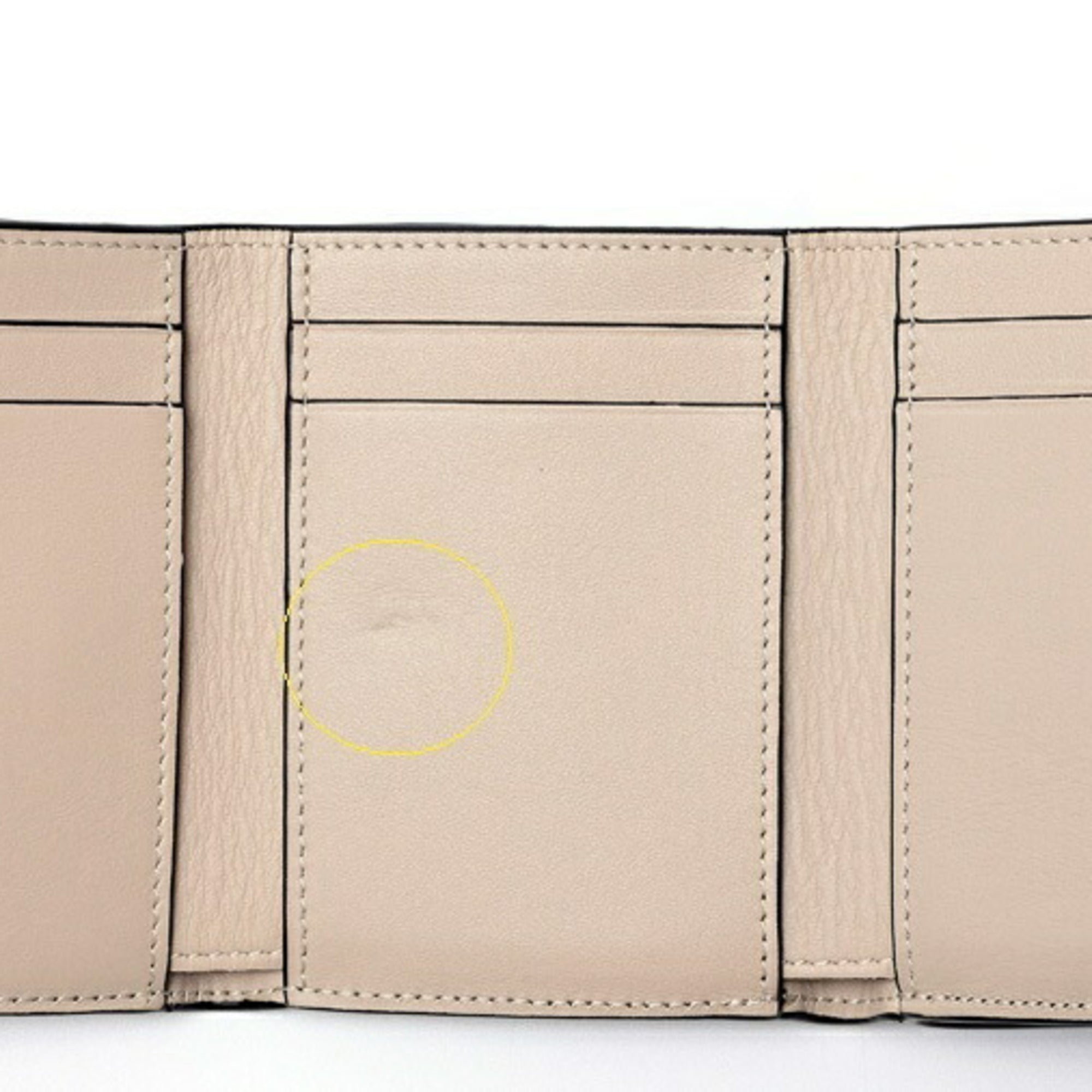 Loewe Grayish Orange Leather Wallet (Tri-Fold) (Pre-Owned)