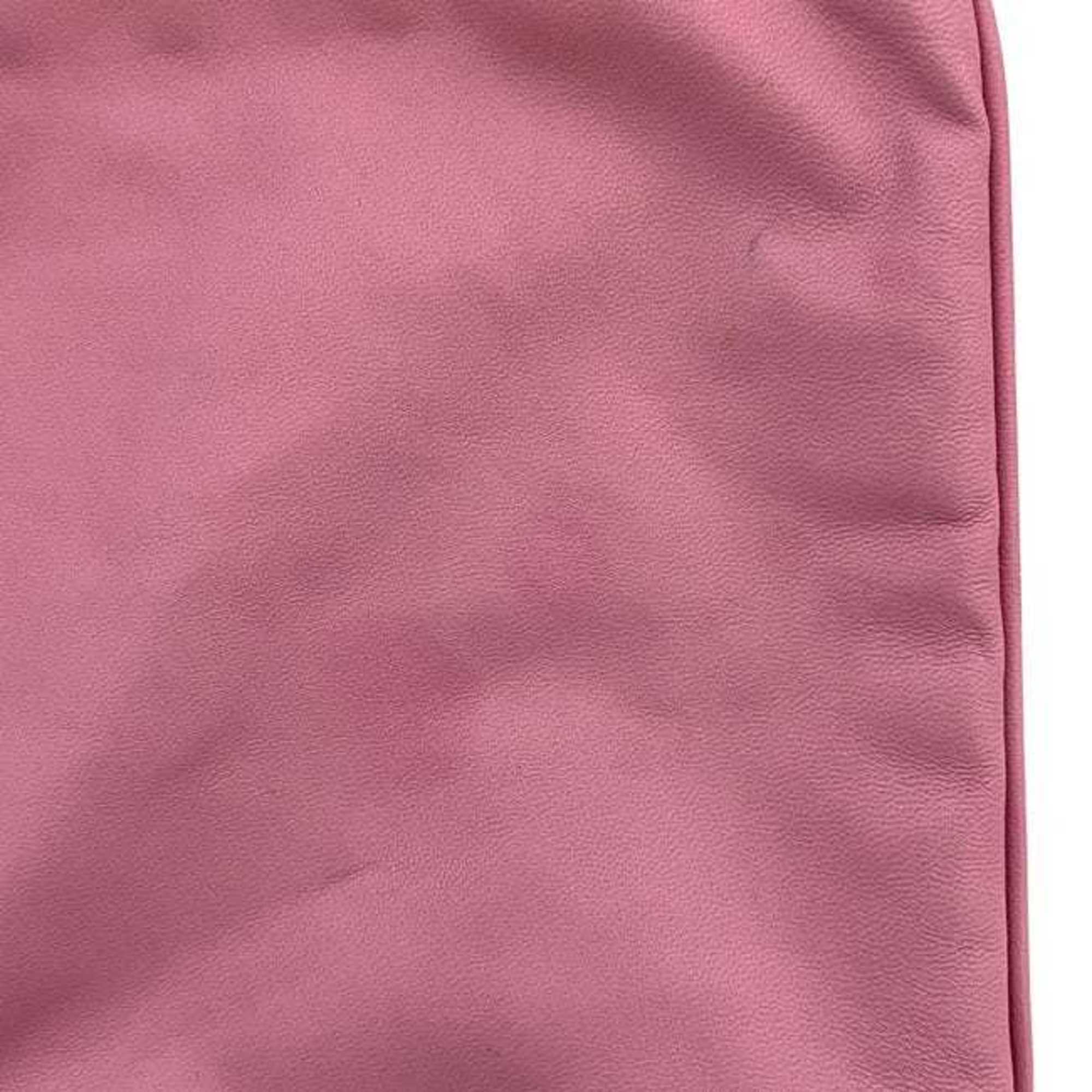 Valentino Garavani Pink Leather Clutch Bag Pouch (Pre-Owned)