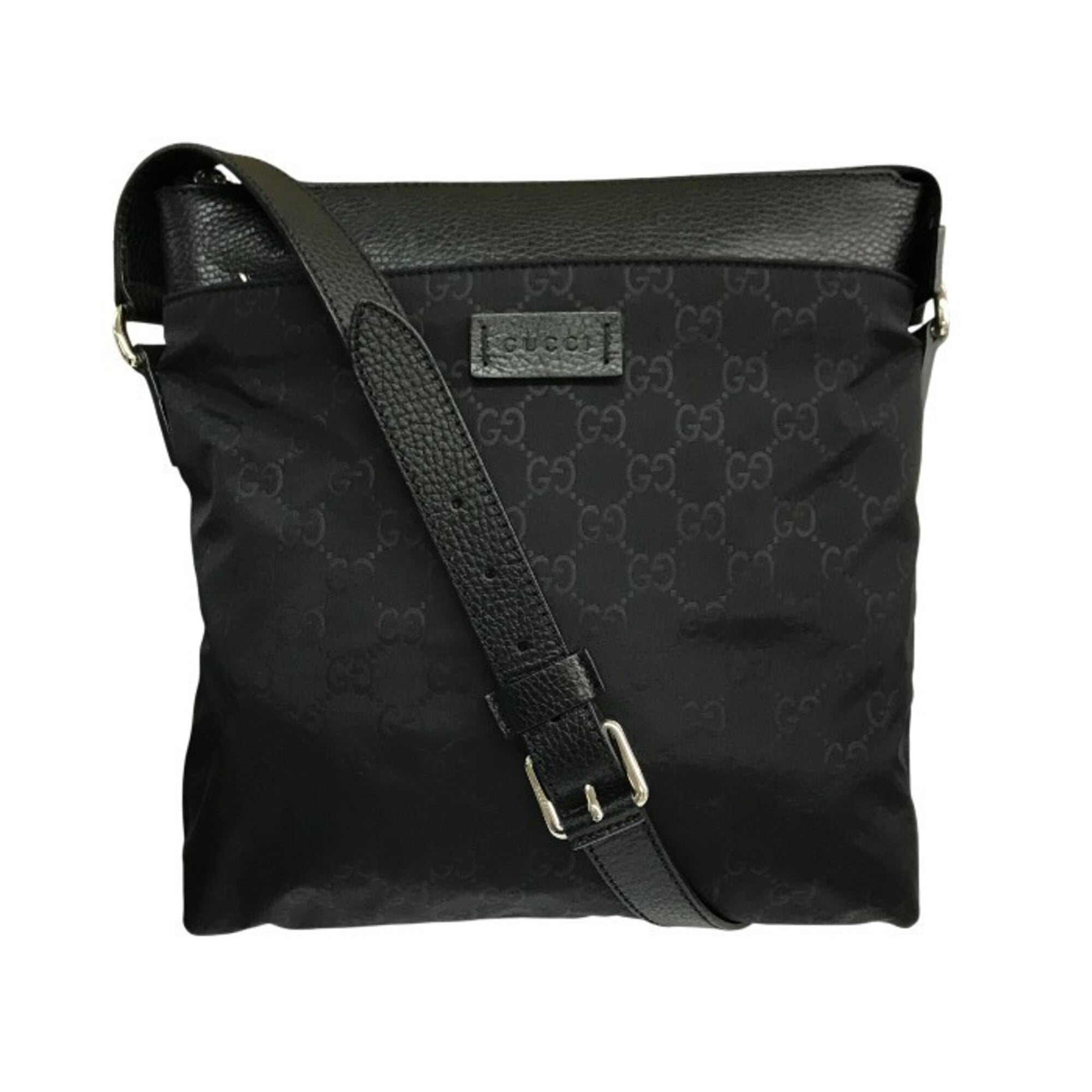 Gucci Black Nylon Leather Shoulder Bag (Pre-Owned)